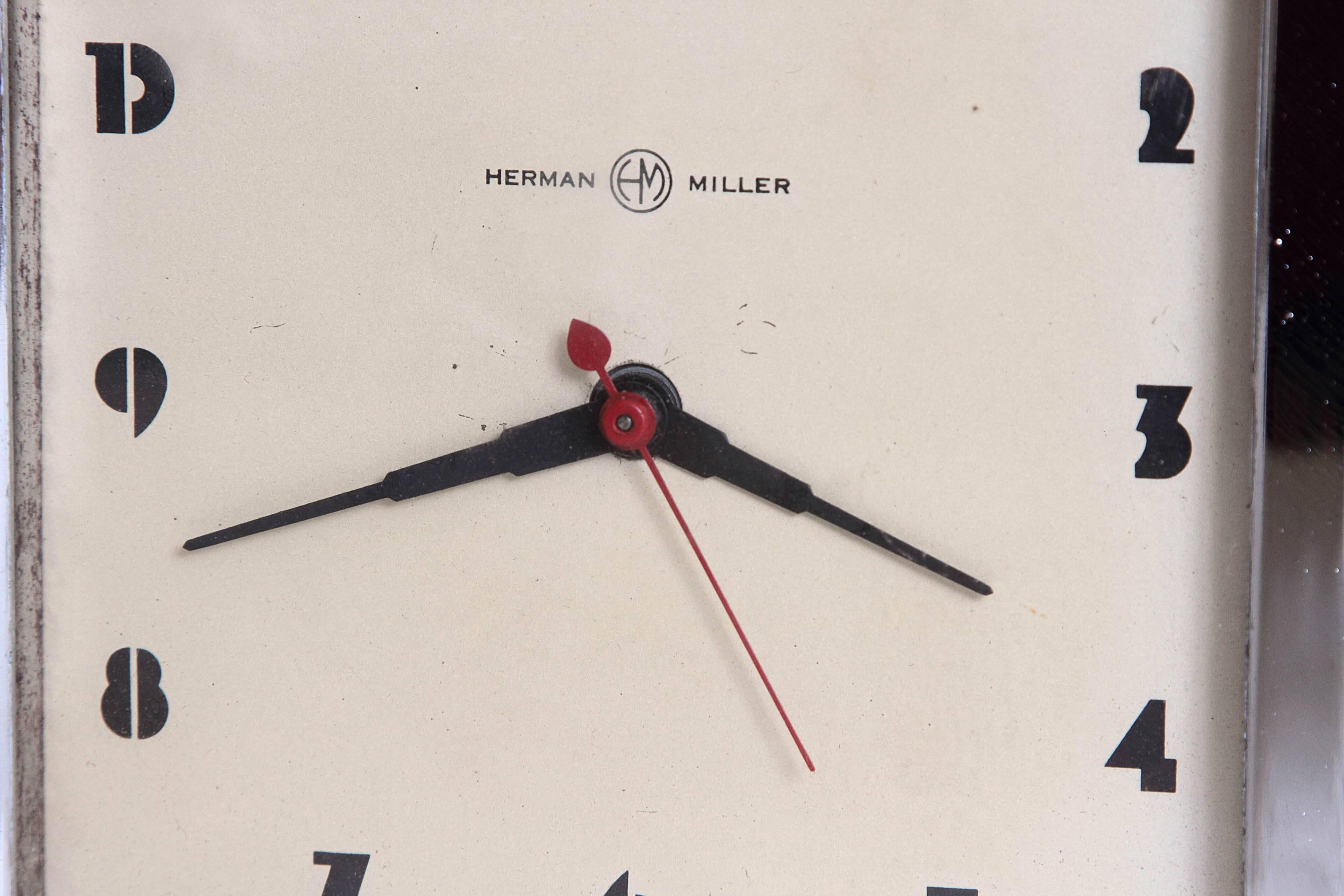 Gilbert Rohde for Herman Miller Original Working Machine Age Skyscraper Clock 1