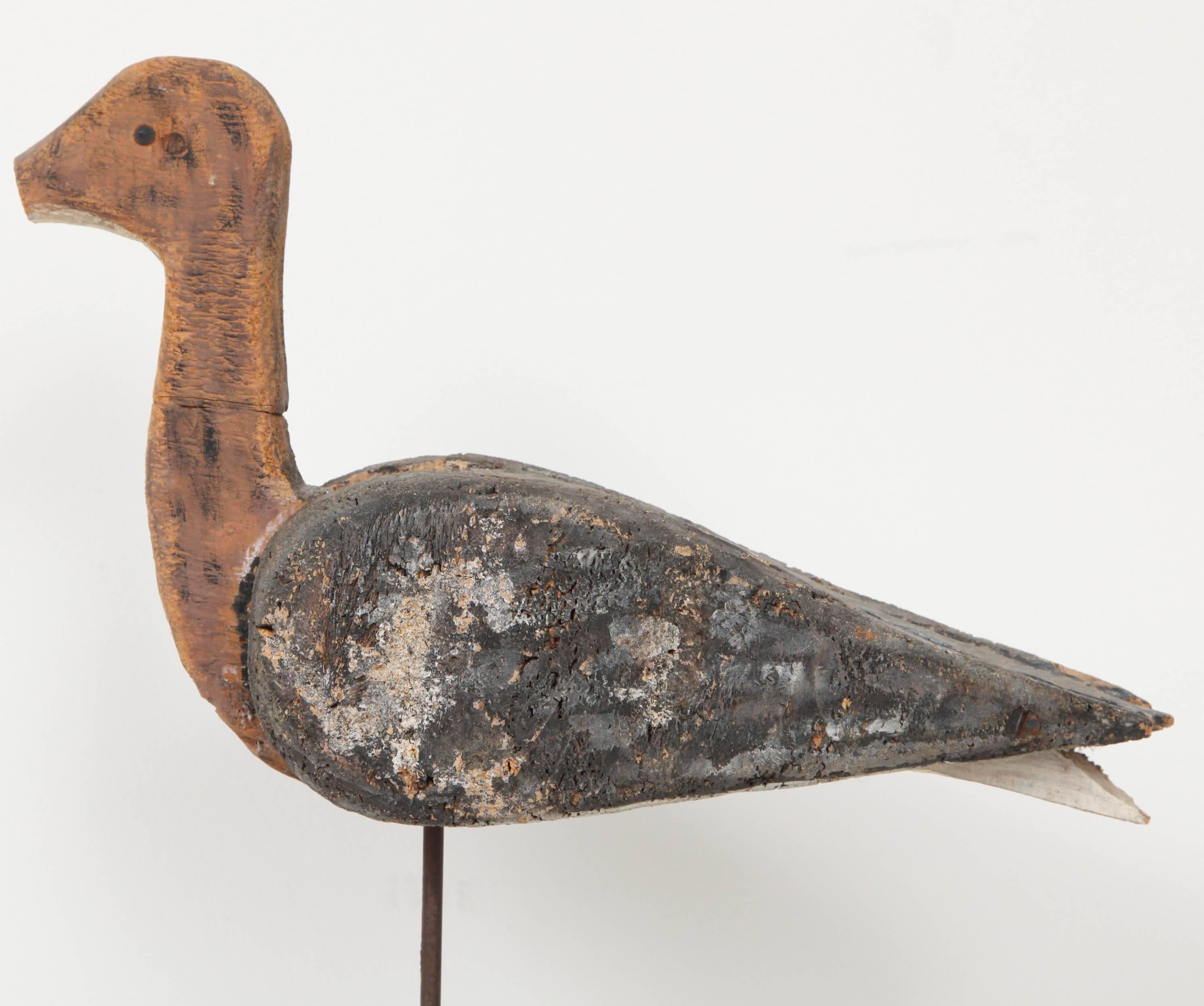 Wood Hand-Carved Mounted Duck Decoy For Sale