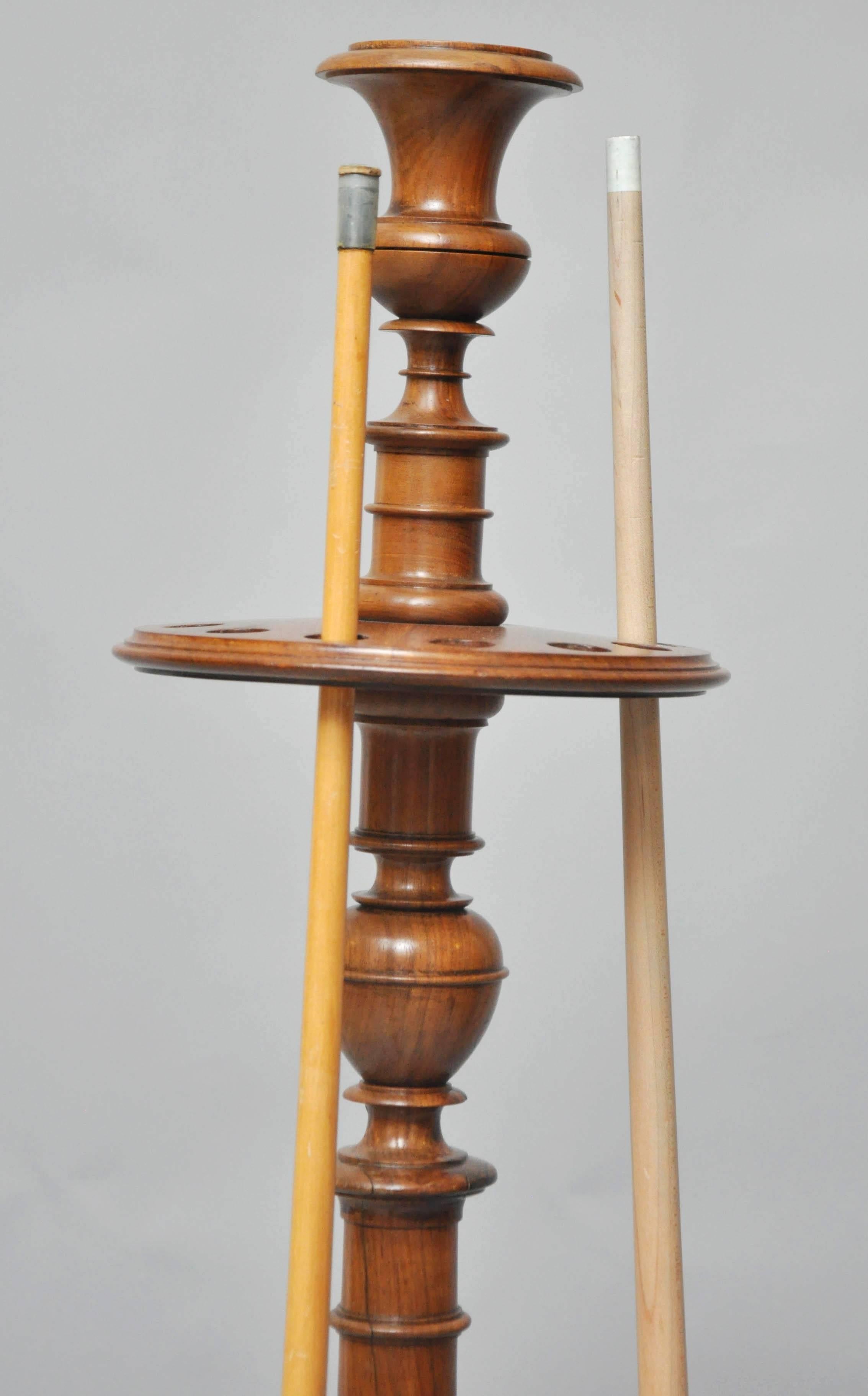 Carved French Snooker/Billiards Cue Stand For Sale