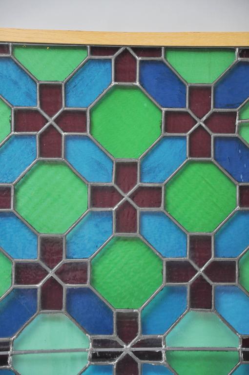 19th Century Religious Greek Cross Stained Glass Windows For Sale at