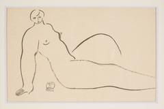 Sanyu "Nu assis" Dibujo