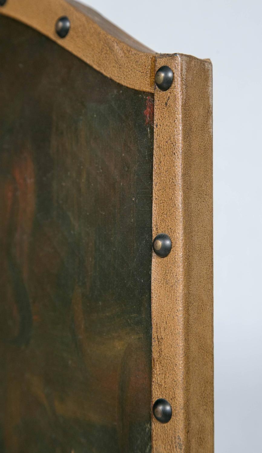 Rare 19th Century Room Divider Screen with Cats and Kittens Scene For