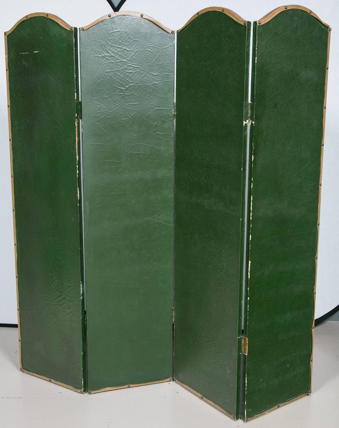 Rare 19th Century Room Divider Screen with Cats and Kittens Scene For