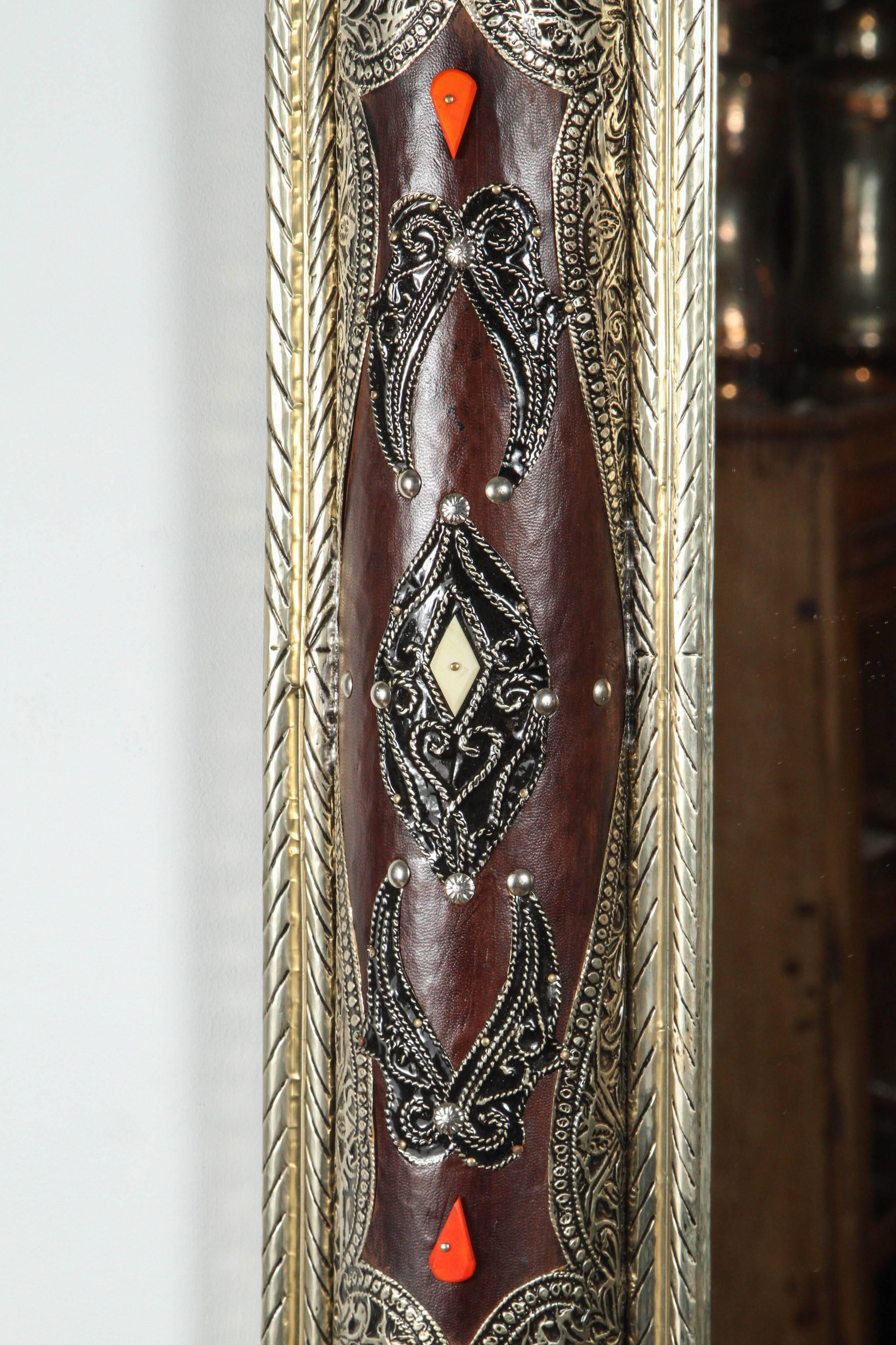 moroccan mirror silver