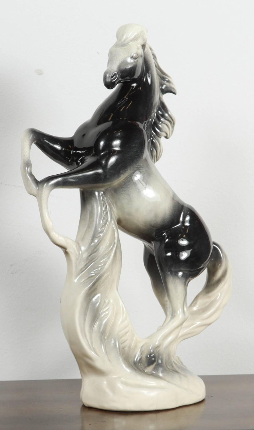 1950s Large Ceramic Horse Statues at 1stdibs
