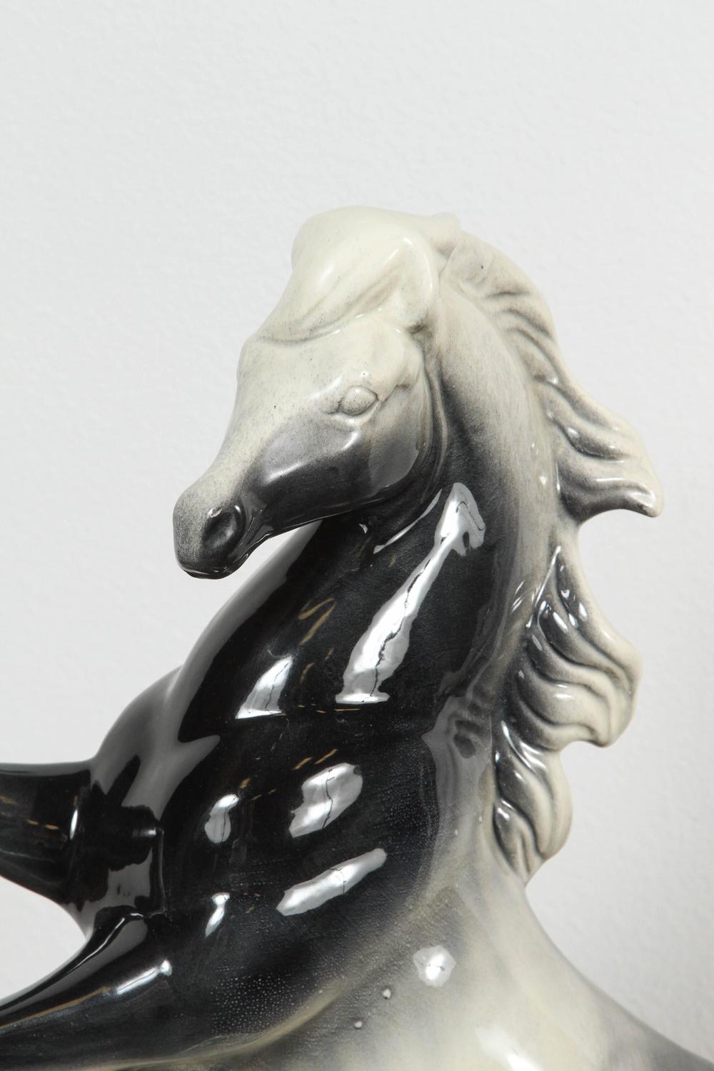 1950s Large Ceramic Horse Statues at 1stdibs