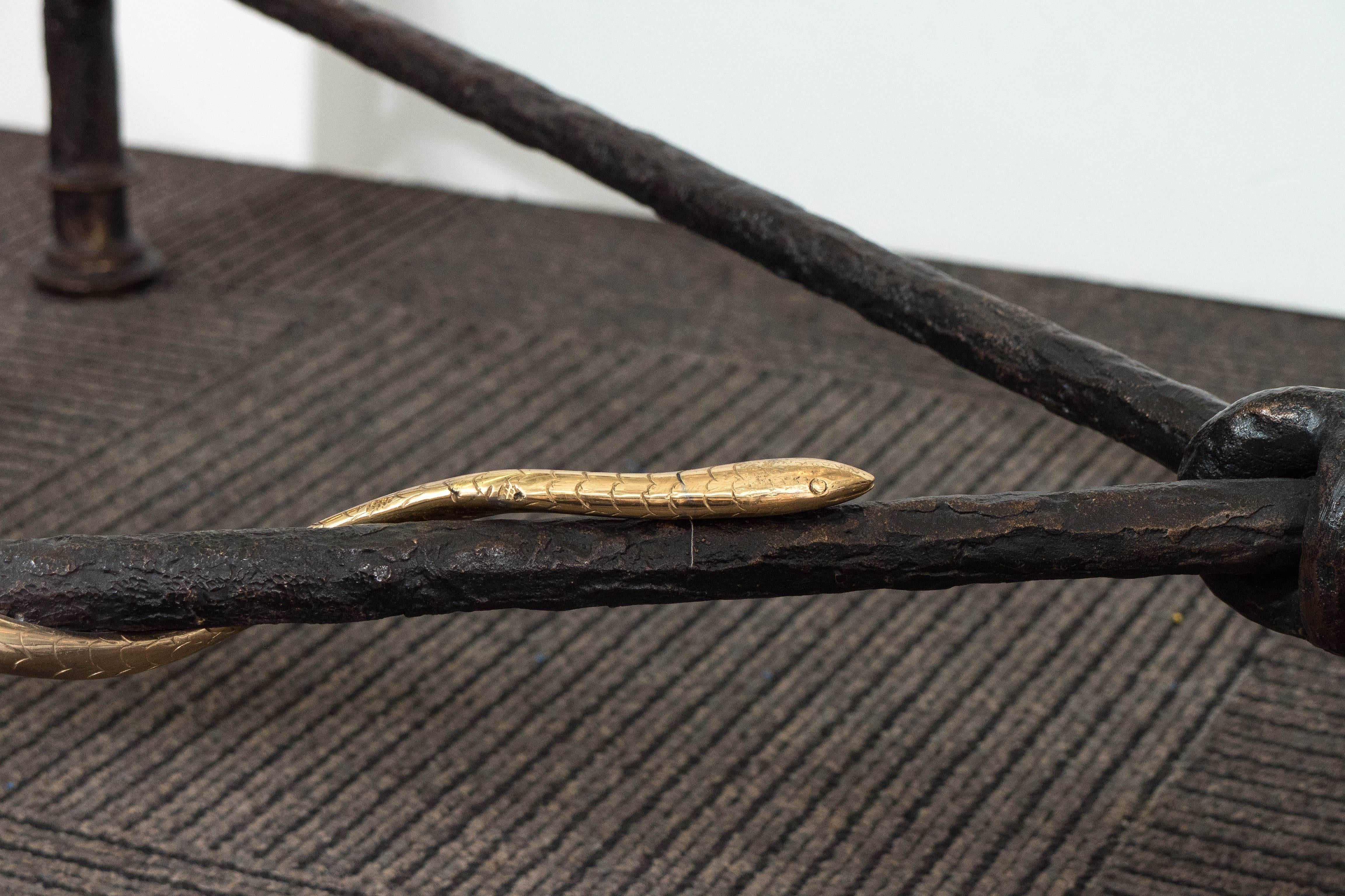 Christopher Chodoff ‘Etruscan’ Coffee Table in Cast Bronze with Gold-Toned Snake 3