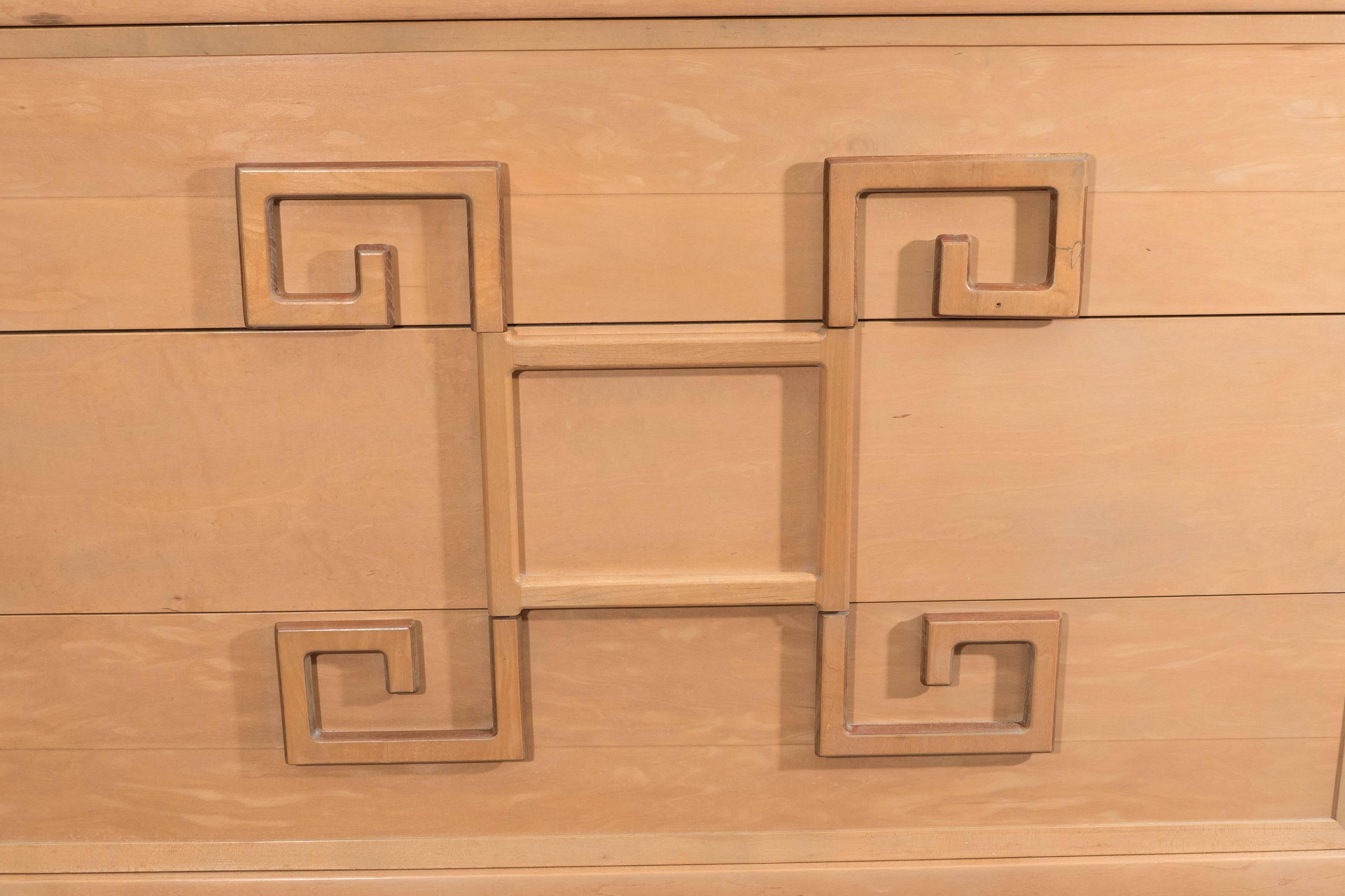 Mid-Century Modern Pair of Midcentury Greek Key Chests by Kittinger