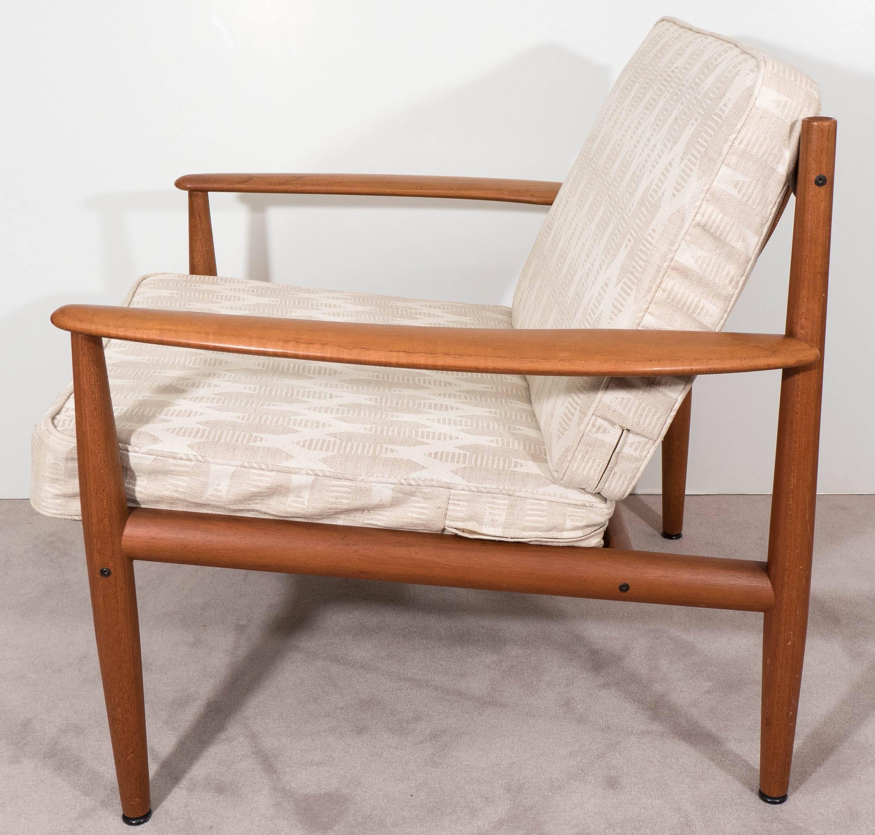 20th Century Pair of Grete Jalk Scandinavian Modern Teak Armchairs for France and Son