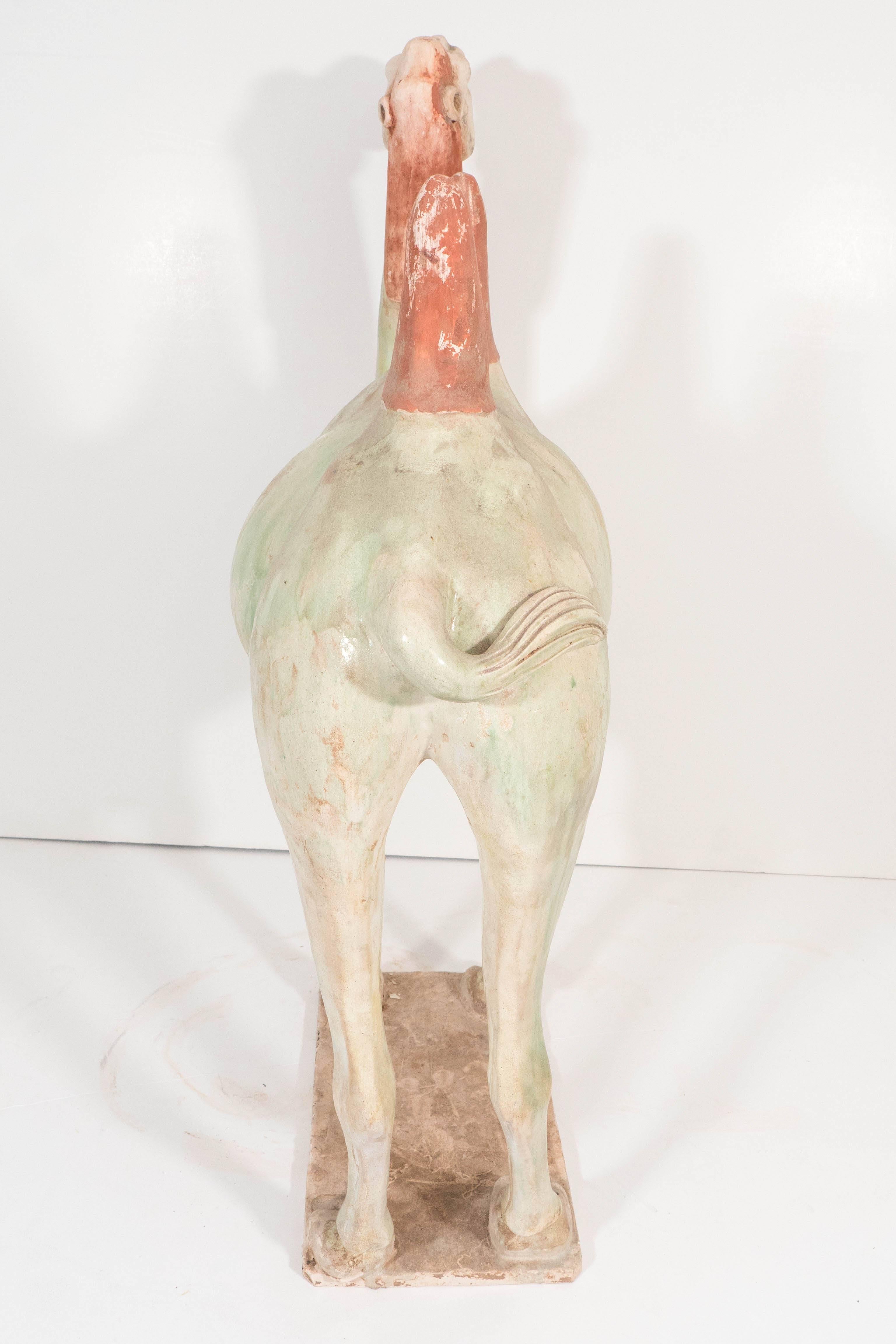 Tang Dynasty Glazed Pottery Statue of Standing Camel 3