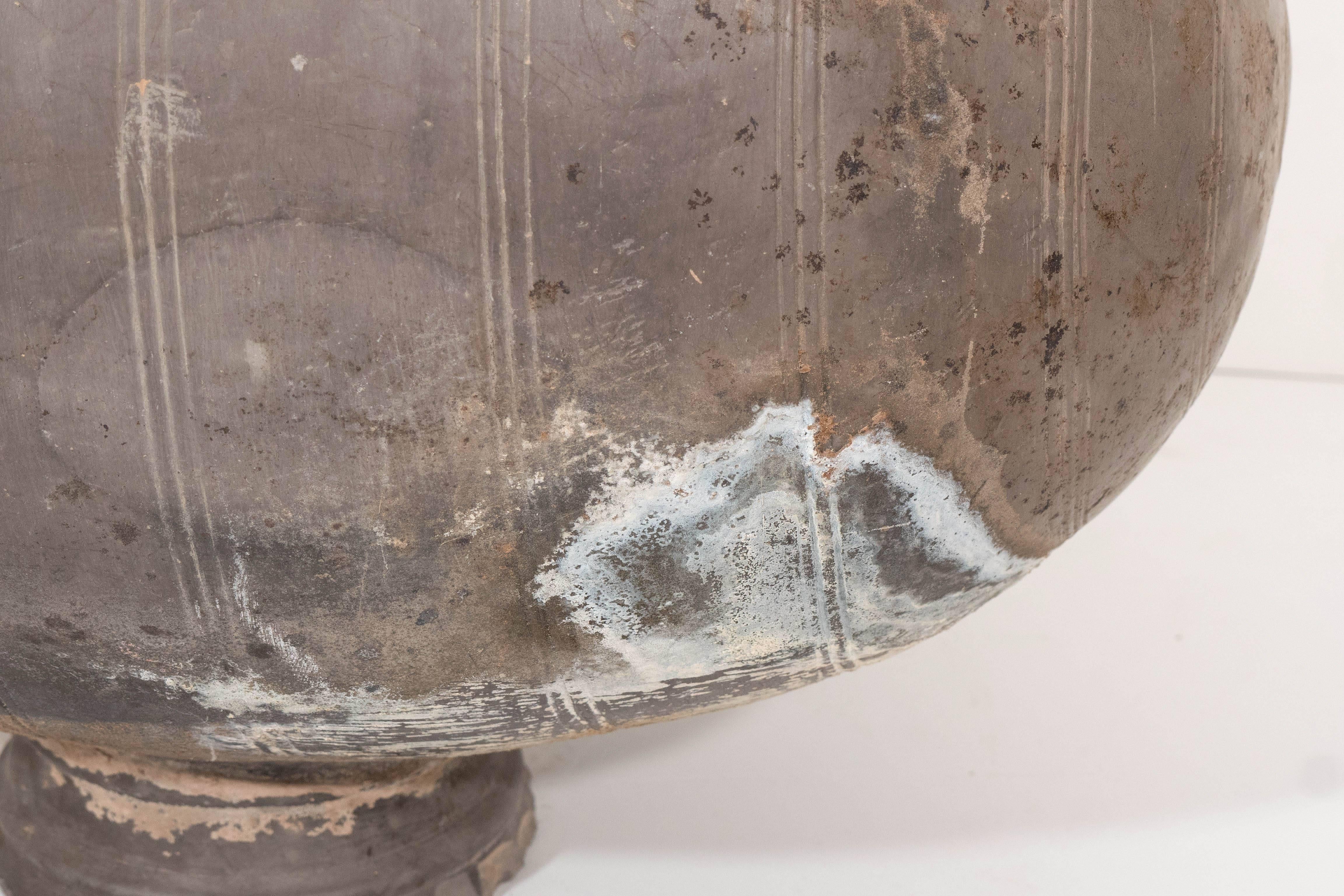 Chinese Han Dynasty Pottery Cocoon Jar In Good Condition In Astoria, NY