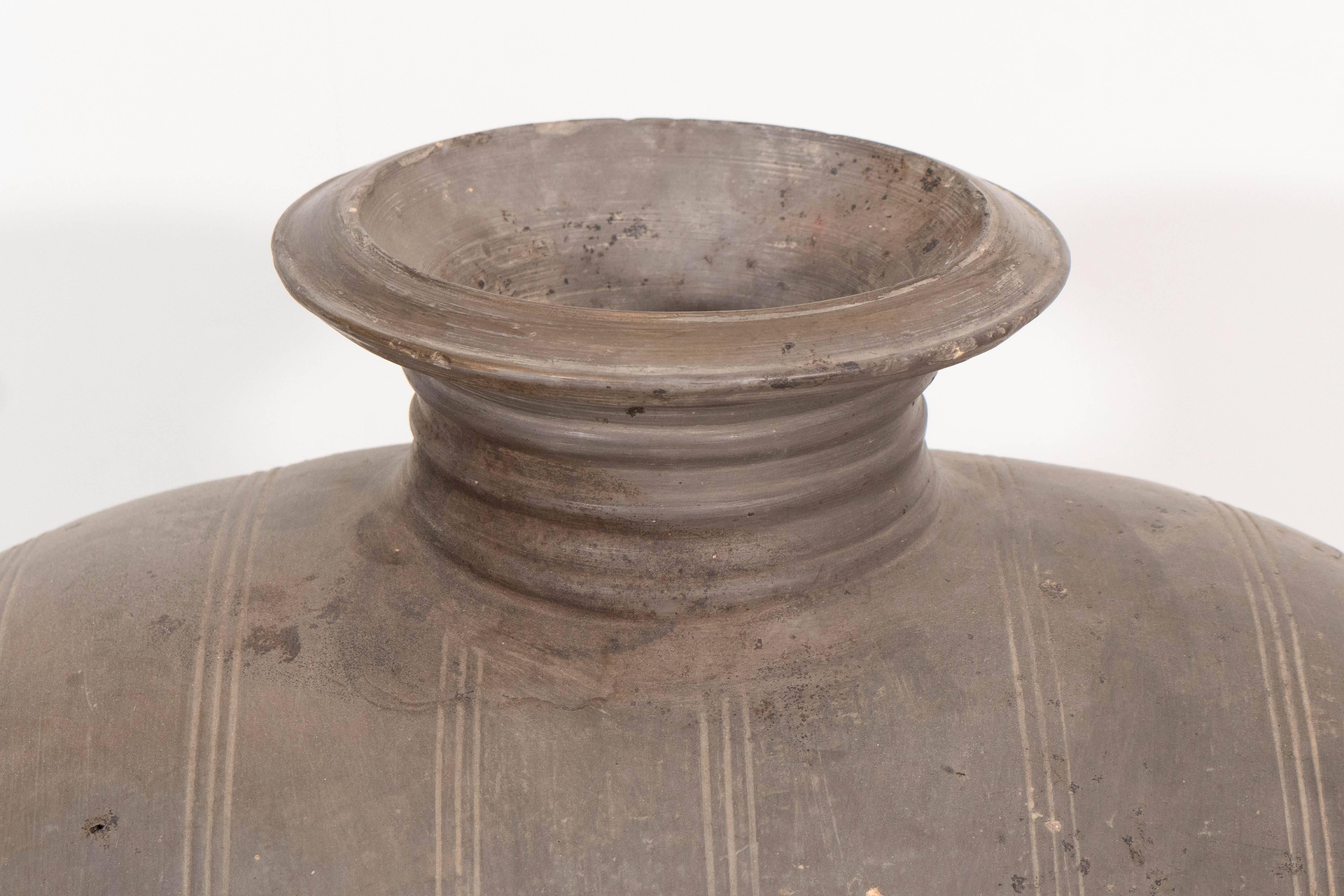 18th Century and Earlier Chinese Han Dynasty Pottery Cocoon Jar