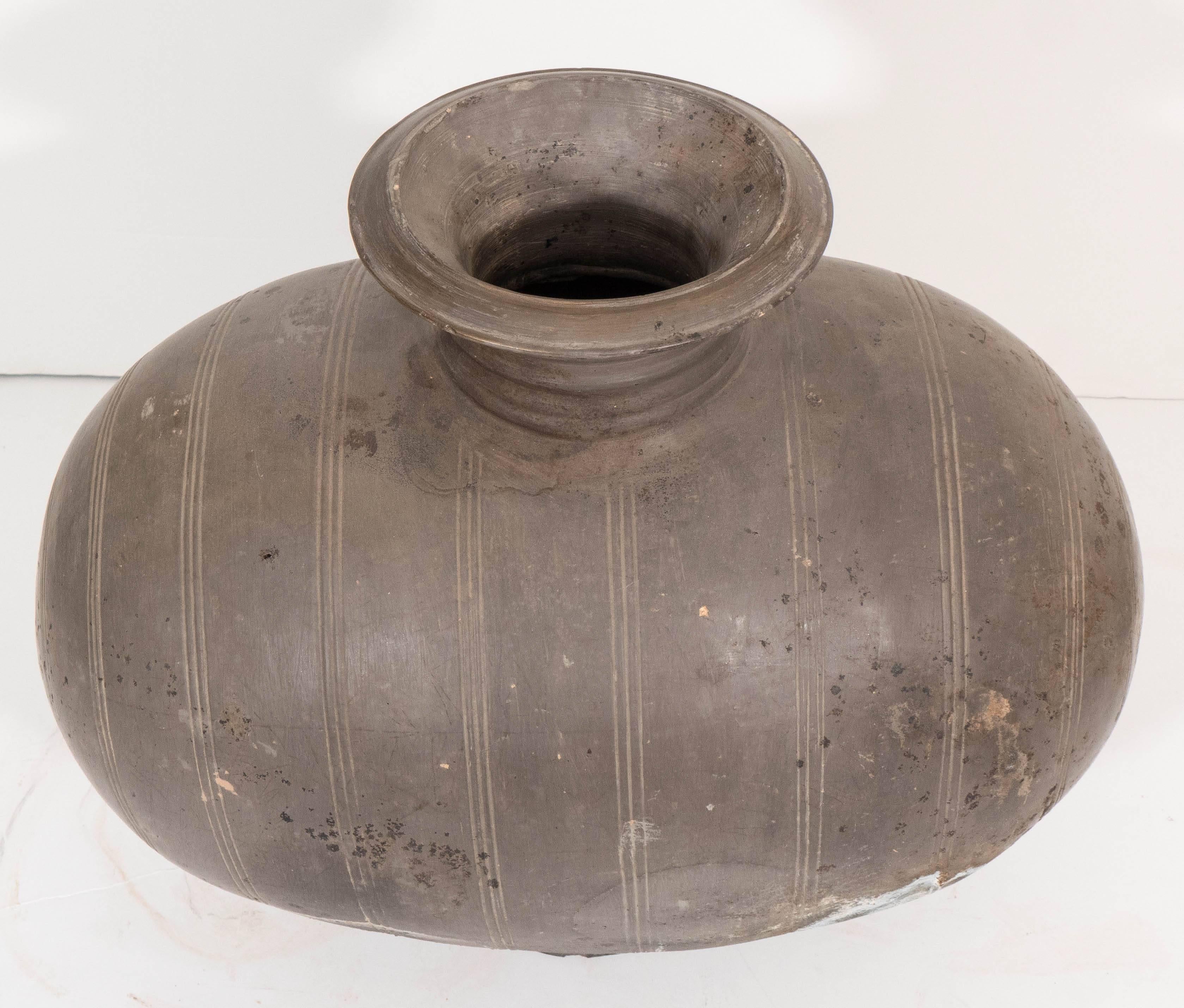 Chinese Han Dynasty Pottery Cocoon Jar 1