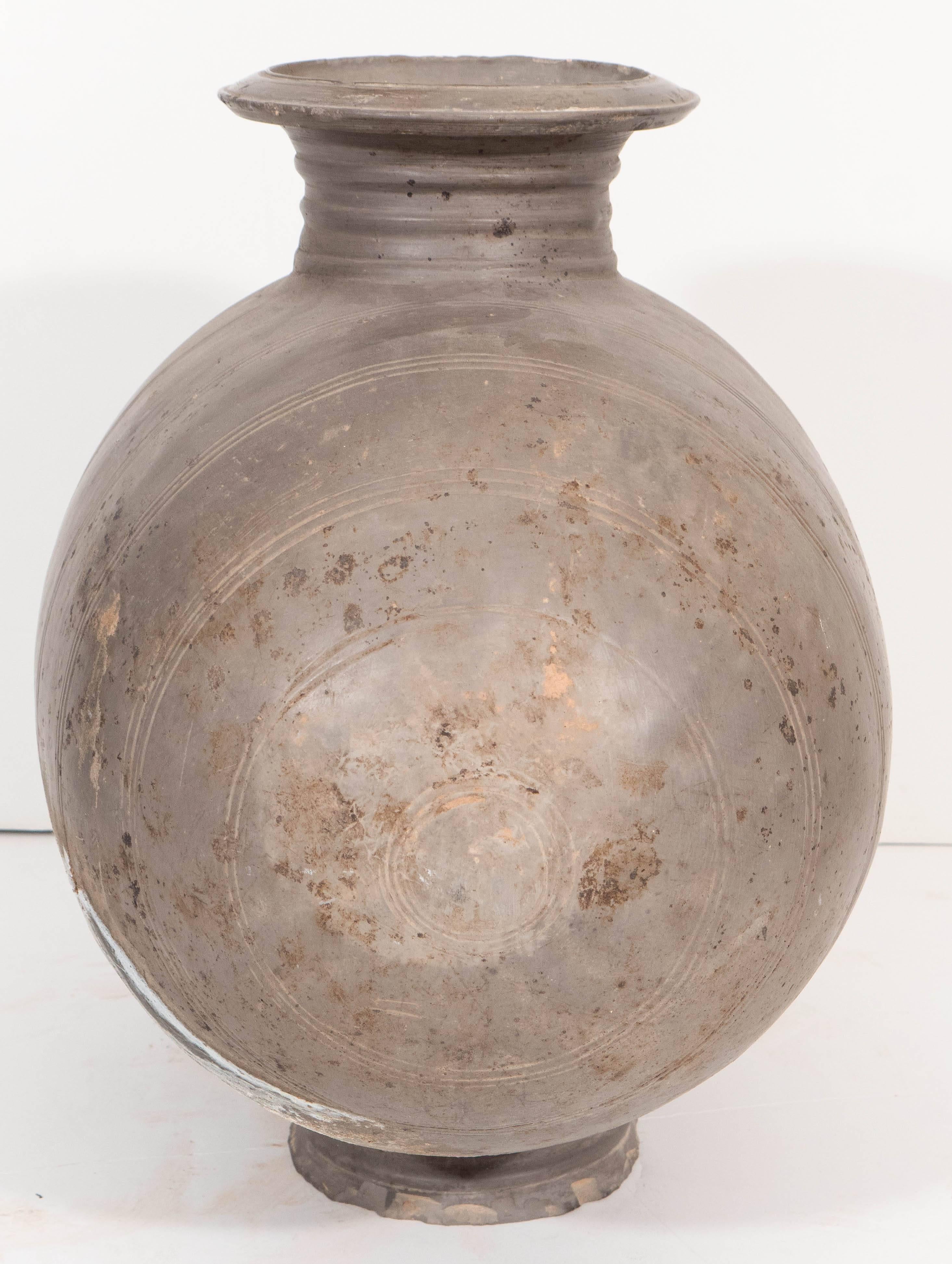 Chinese Han Dynasty Pottery Cocoon Jar 2