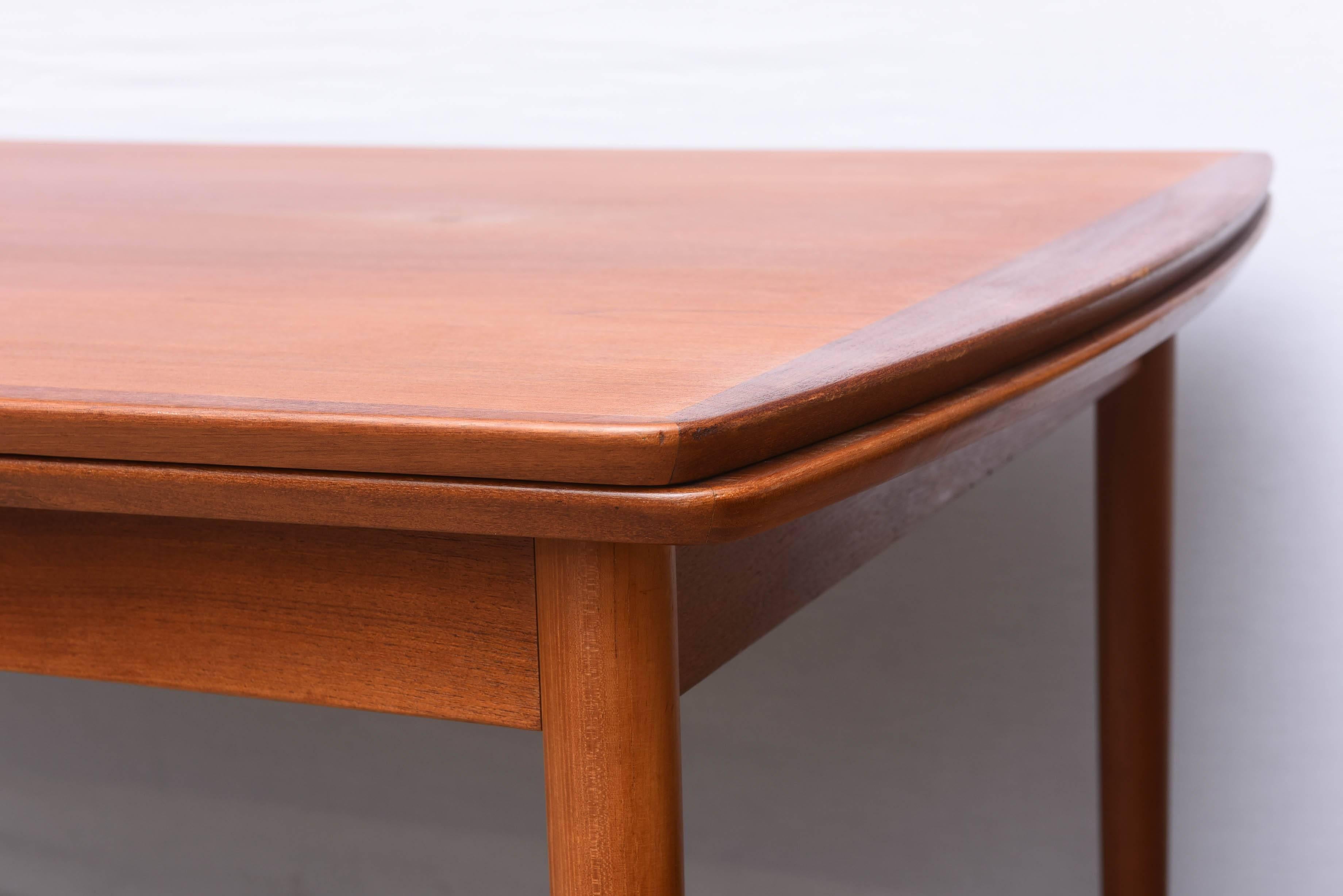 Mid-Century Modern Povl Dinesen Teak Expandable Dining Table, 1950s, Denmark