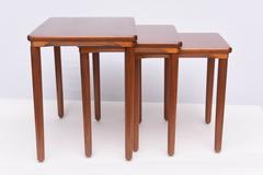 Tables gigognes danoises en teck par EW Bach, années 1960, Danemark