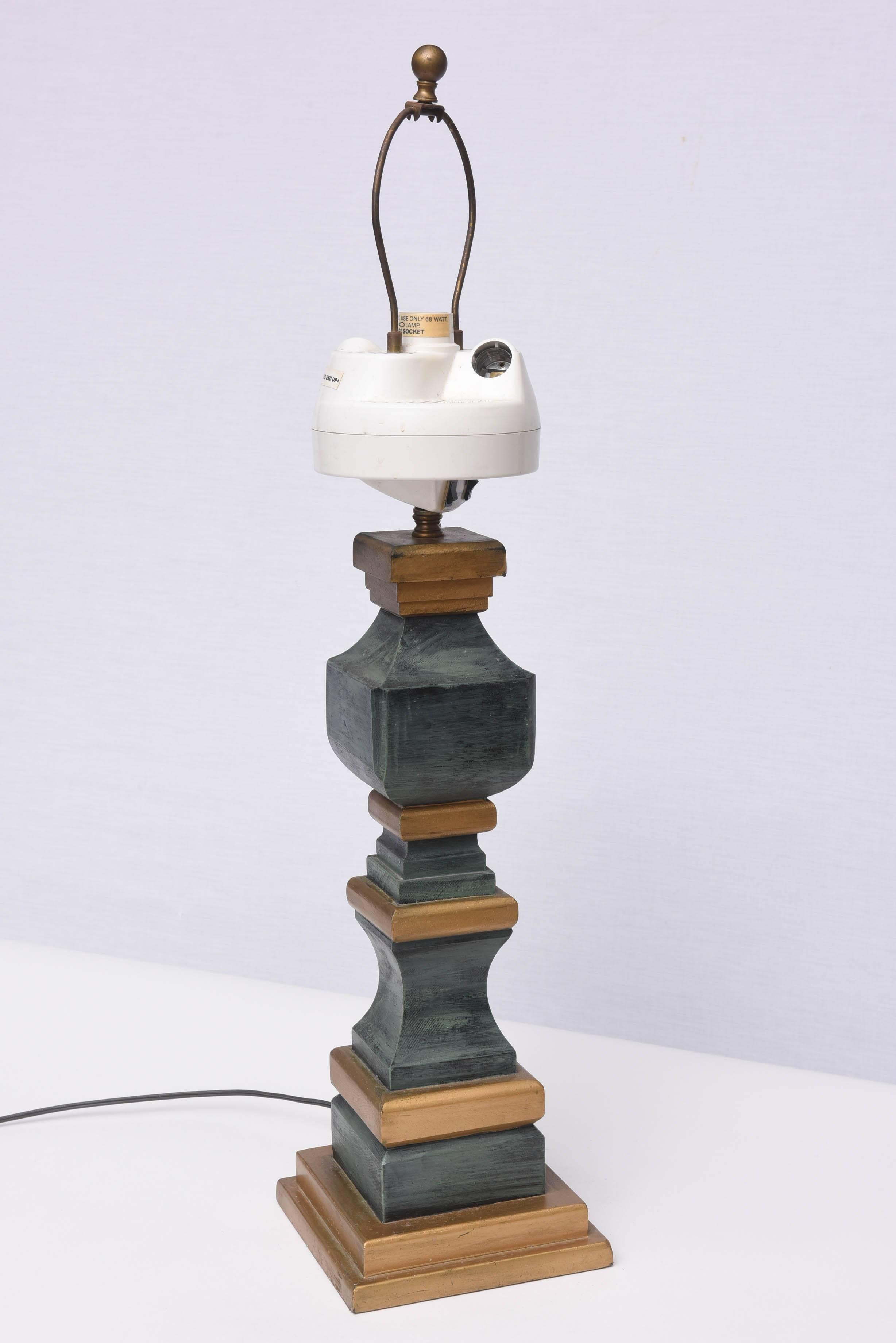 Lampes de table monumentales en bois, années 1960, États-Unis en vente 1