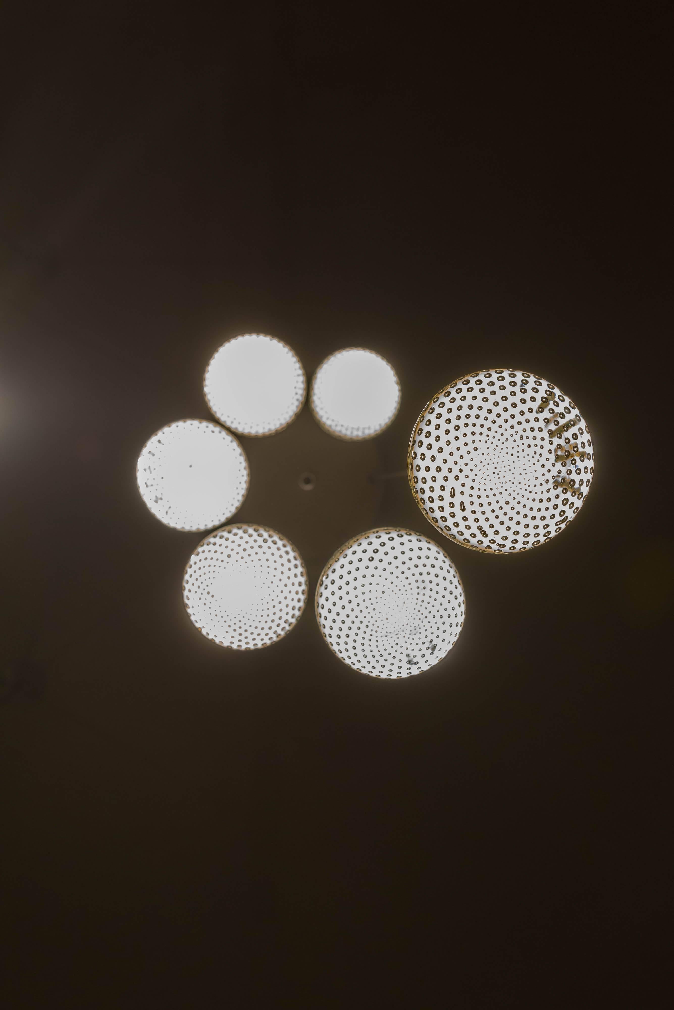 Italian Bubble Light Chandelier in the style of Gino Sarfatti