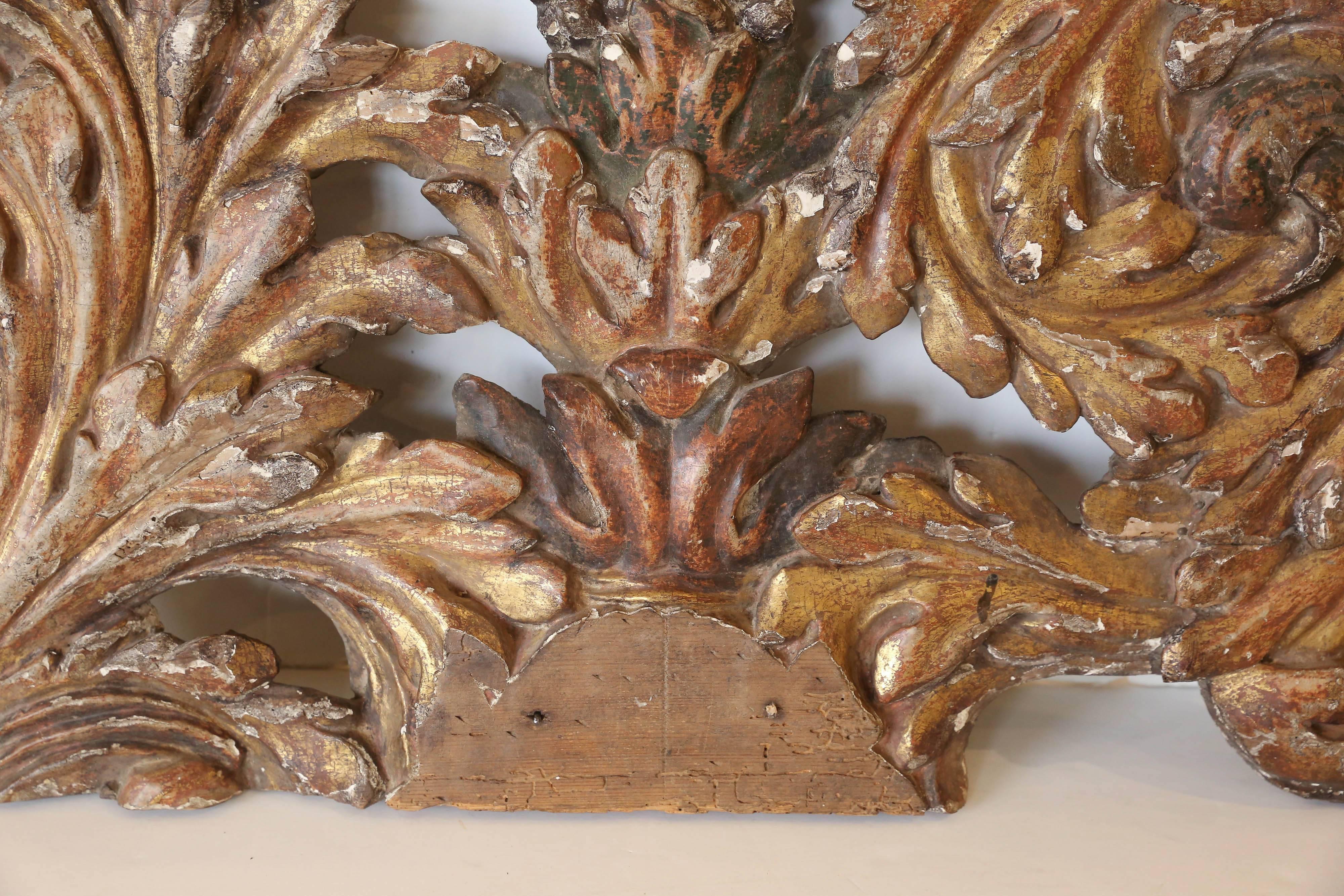 Italian Decorative 18th Century Carved and Gilded Architectural Fragment