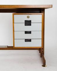 1960s Italian Teak and Laminate Desk