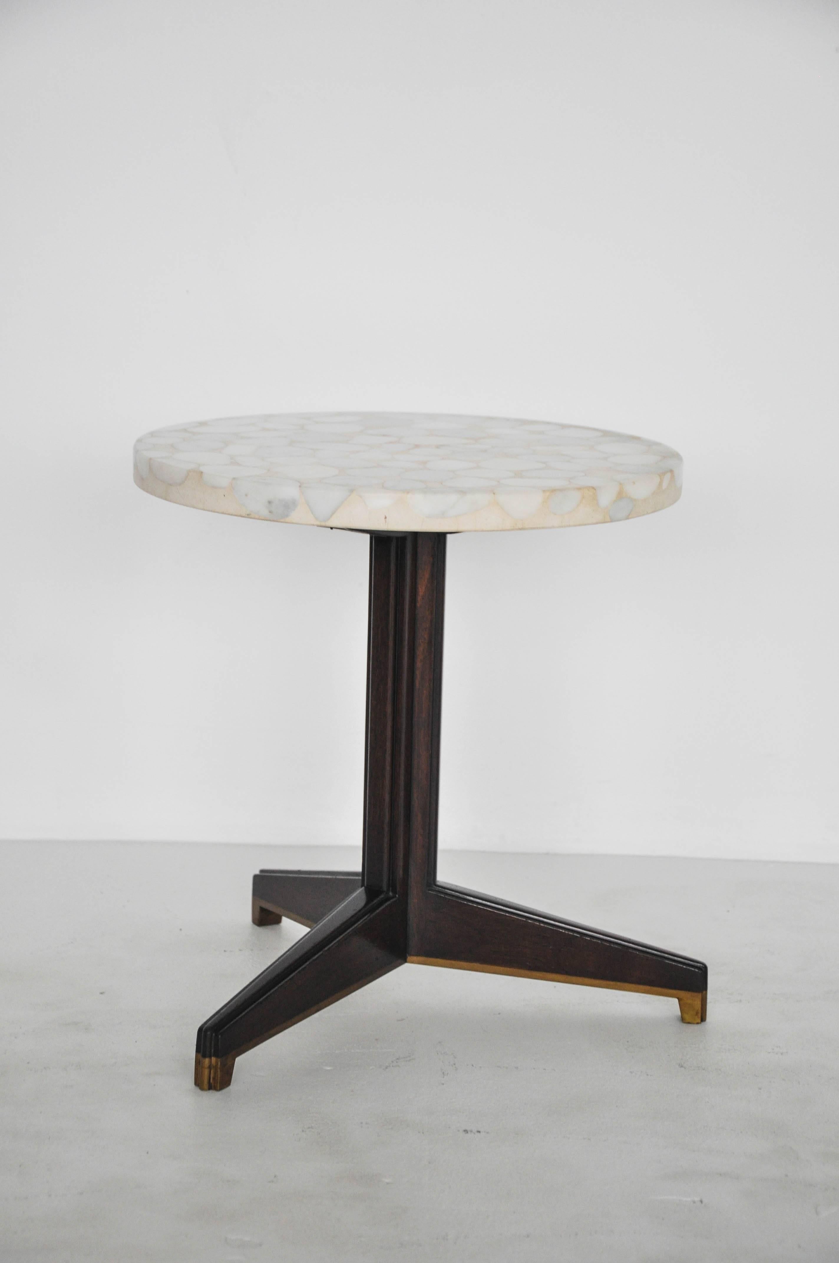 American Edward Wormley for Dunbar Terrazzo Stone Side Table
