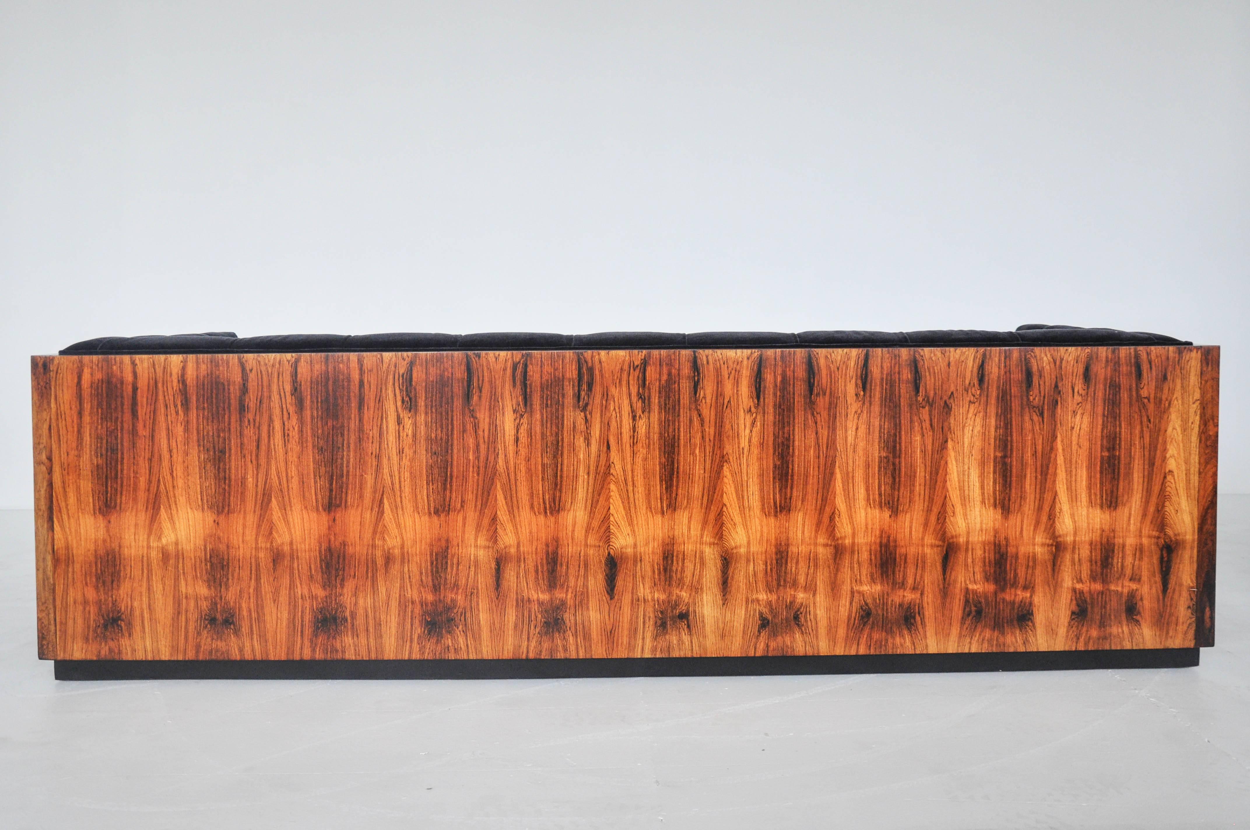 20th Century Milo Baughman Rosewood Case Sofa