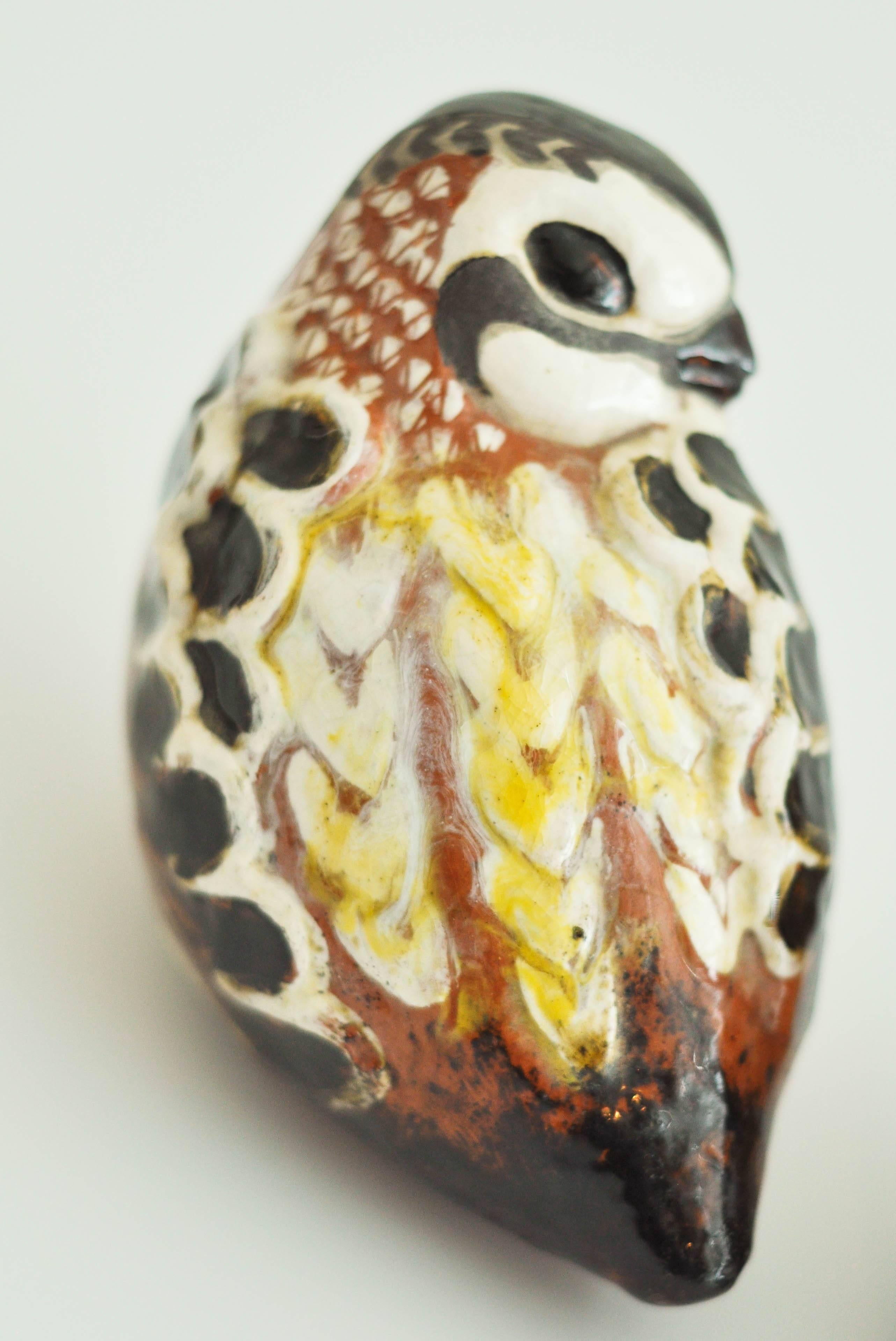 American Pair of Glazed Ceramic Birds by Thelma Frazier Winter