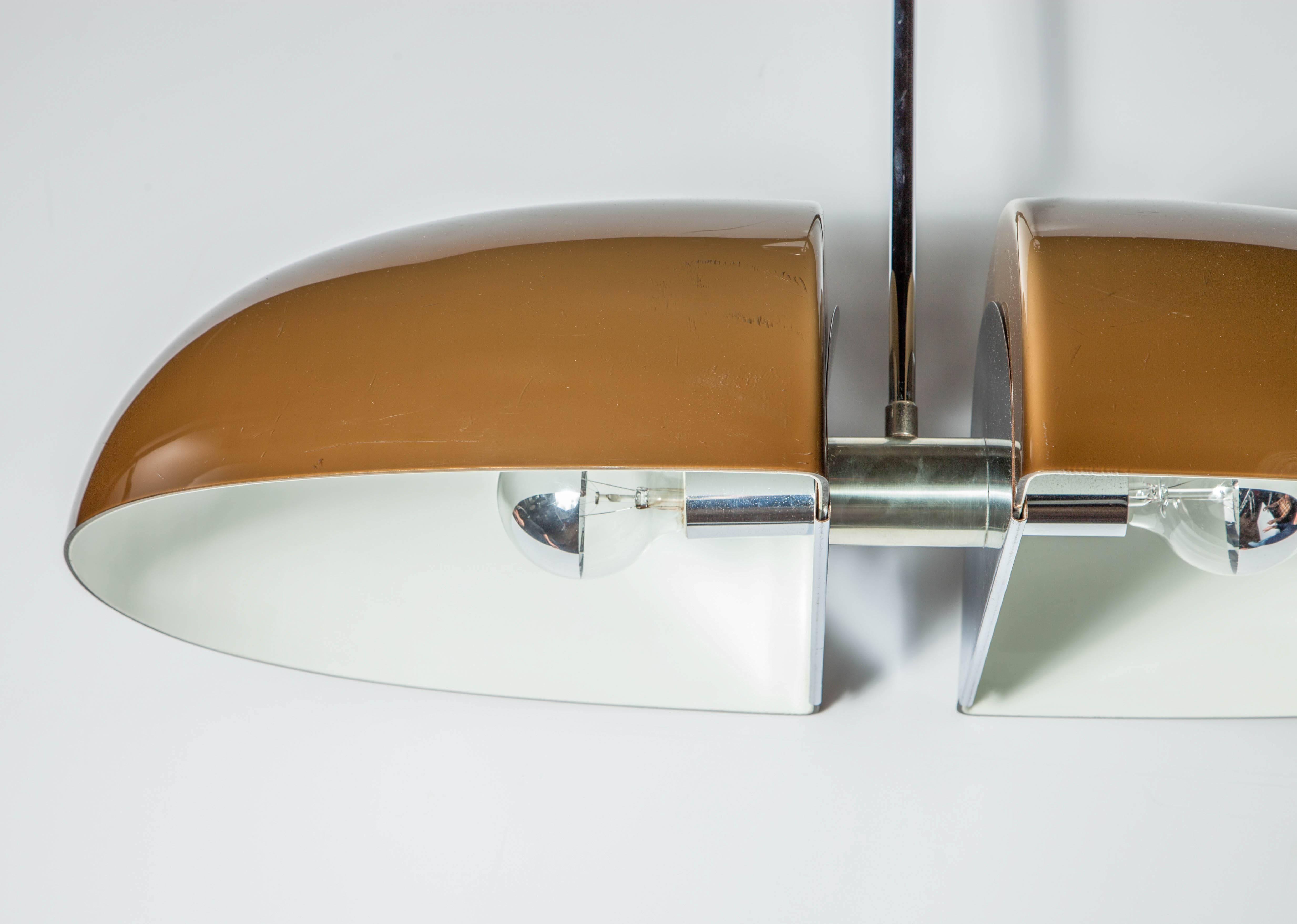 Molded Mid-Century Modern Industrial Style Light Fixture by Sergio Asti