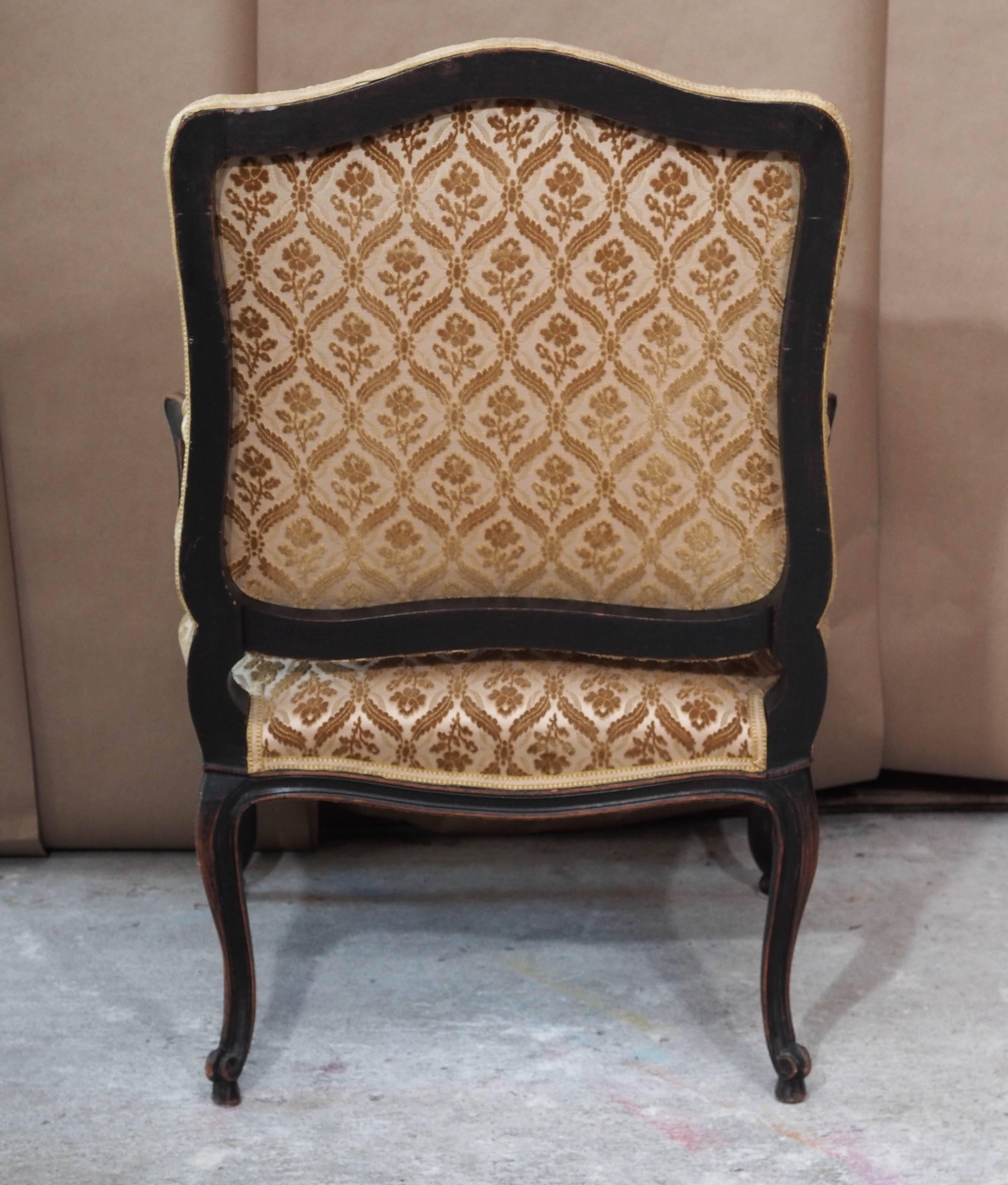 Pair of 19th Century Louis XV Fauteuils For Sale 4