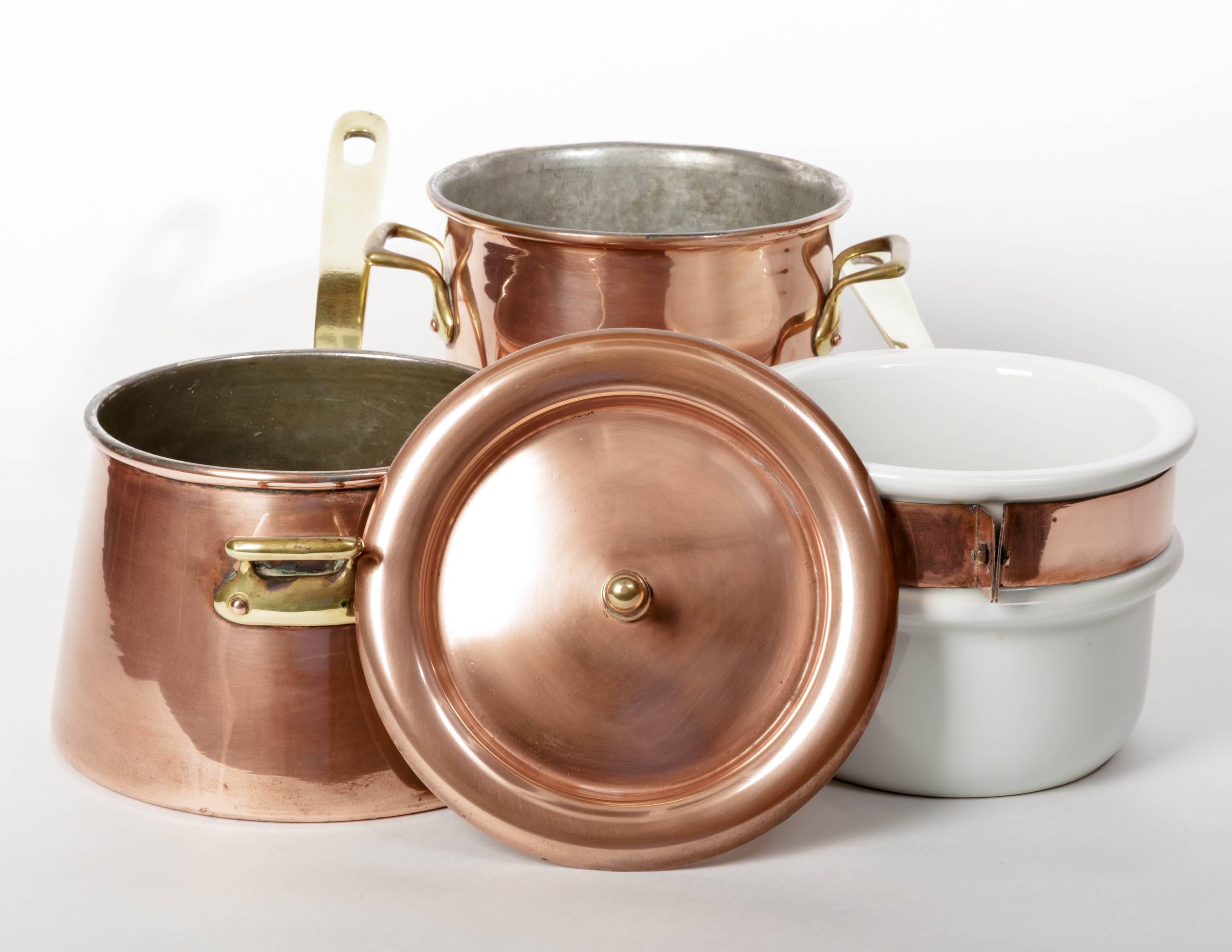 French Copper Steamer, Double Boiler 