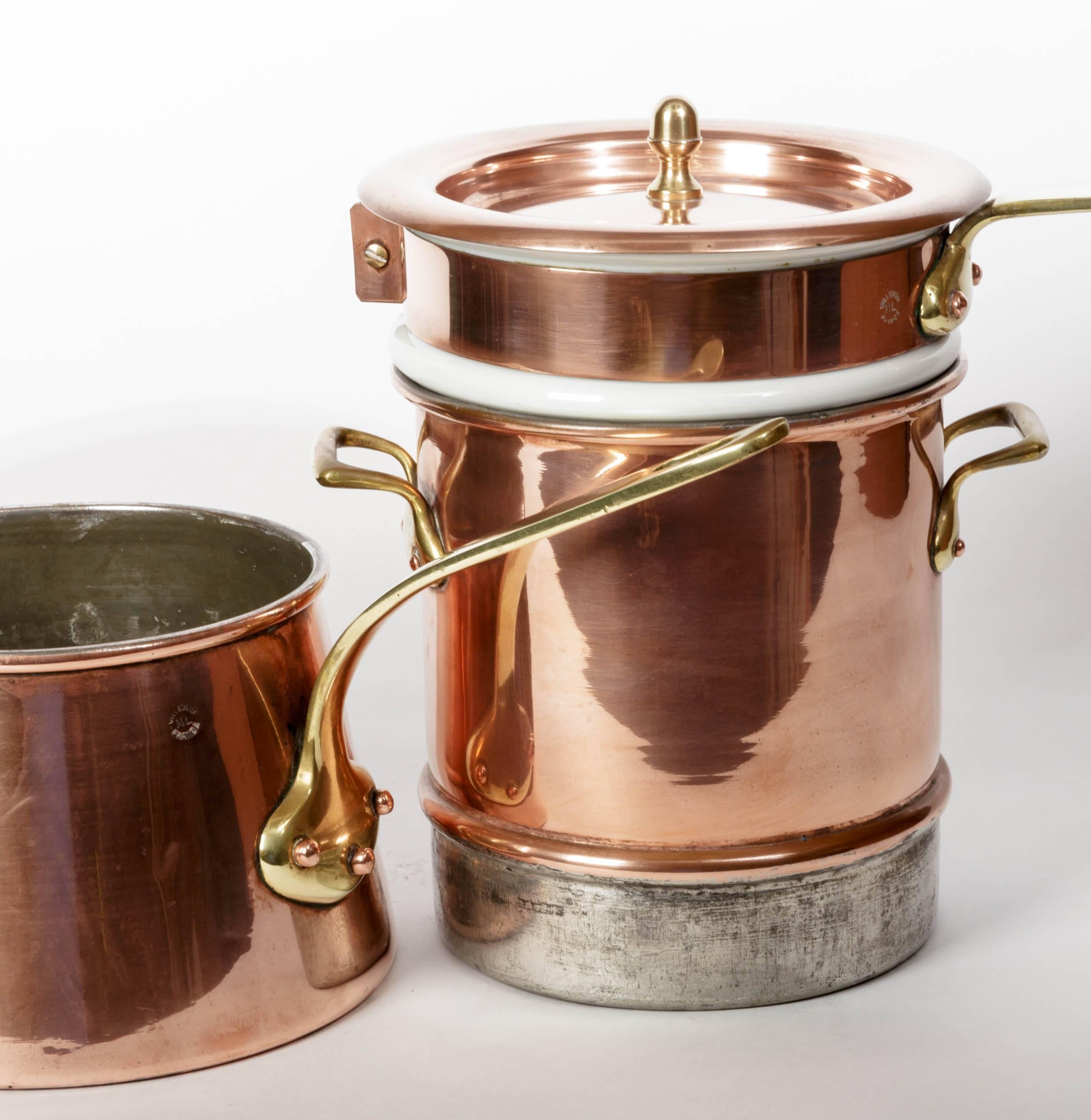 Brass French Copper Steamer, Double Boiler 
