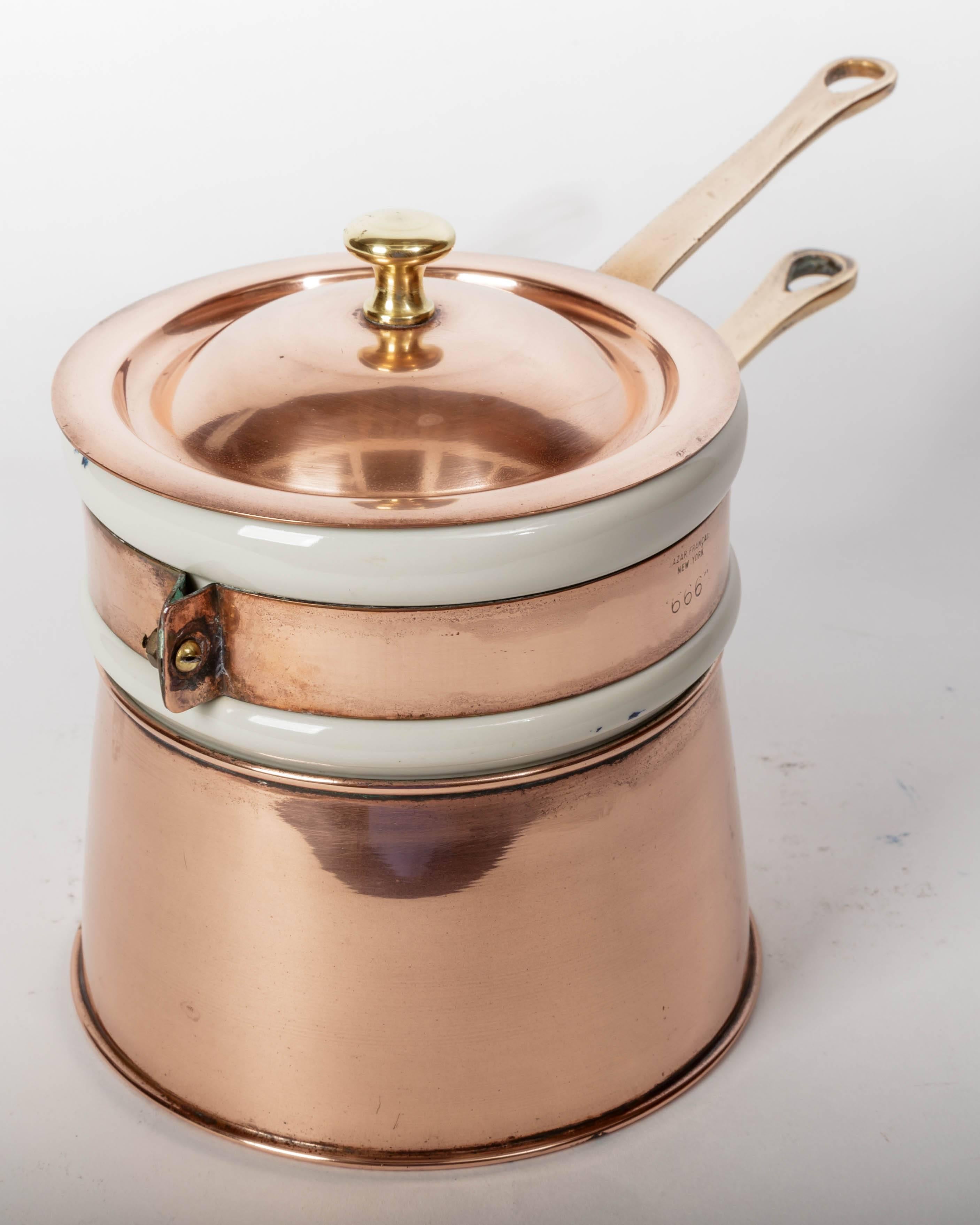 vintage copper double boiler