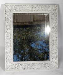 Empire Style Distressed Pale Grey Frame with Antique Mirror