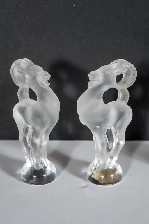 Collection of Lalique Animal Figurines in Frosted Crystal at 1stdibs