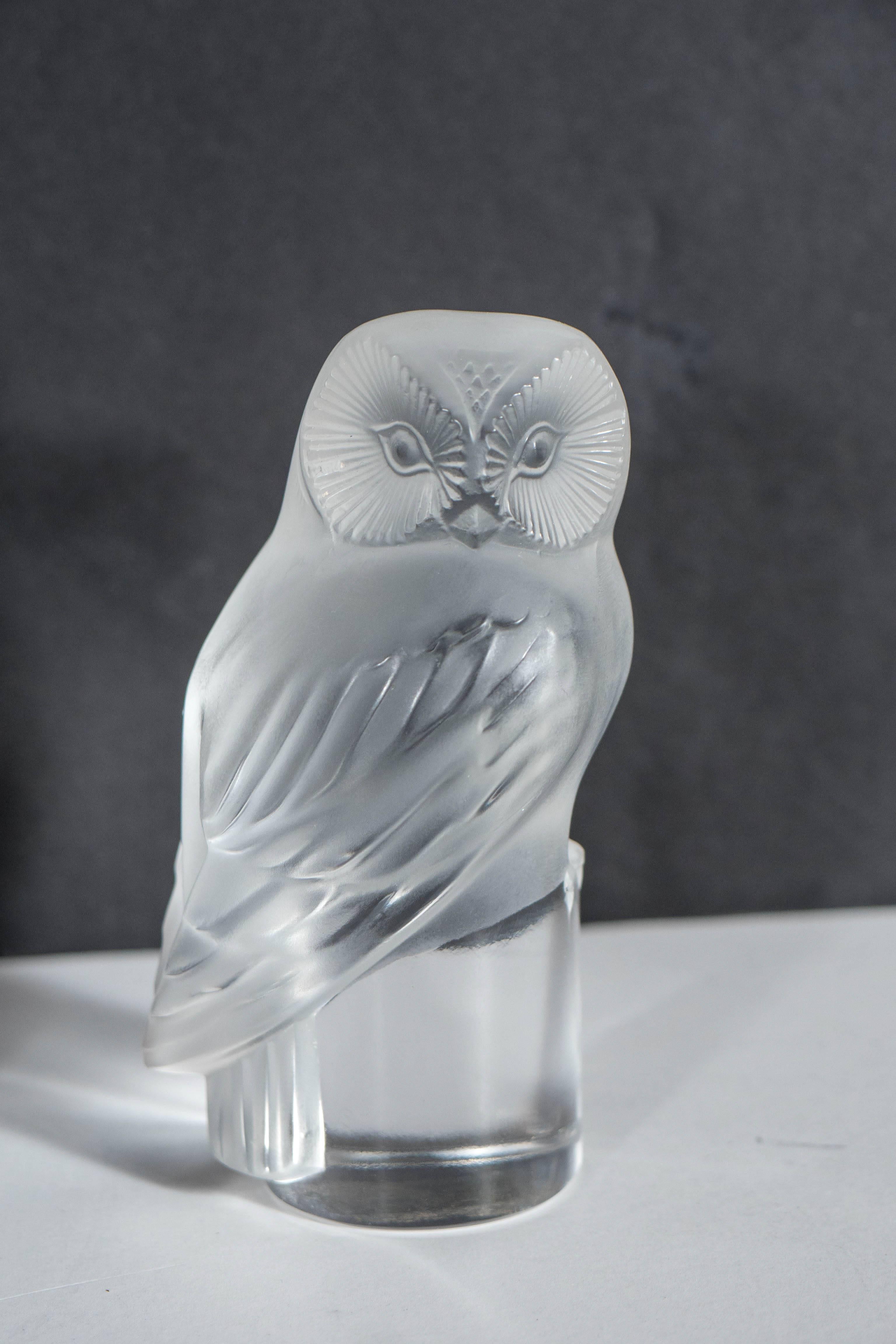 Mid-20th Century Collection of Lalique Animal Figurines in Frosted Crystal