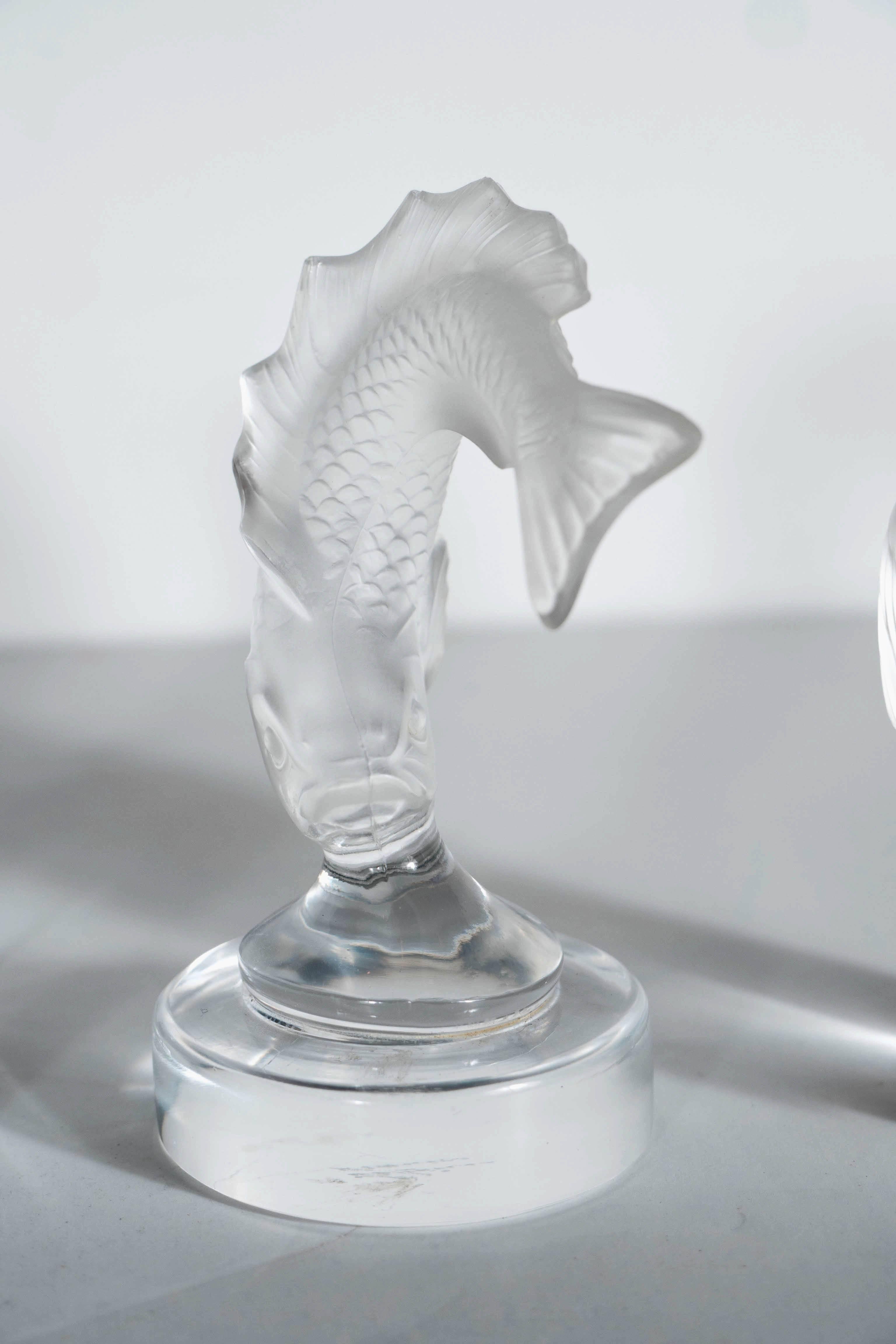 Collection of Lalique Animal Figurines in Frosted Crystal 3