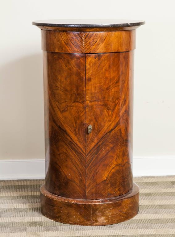 Empire Burl Walnut Night Table, Early 19th Century For Sale at 1stdibs
