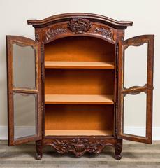 Miniature Louis XV Style Walnut Armoire, 19th Century