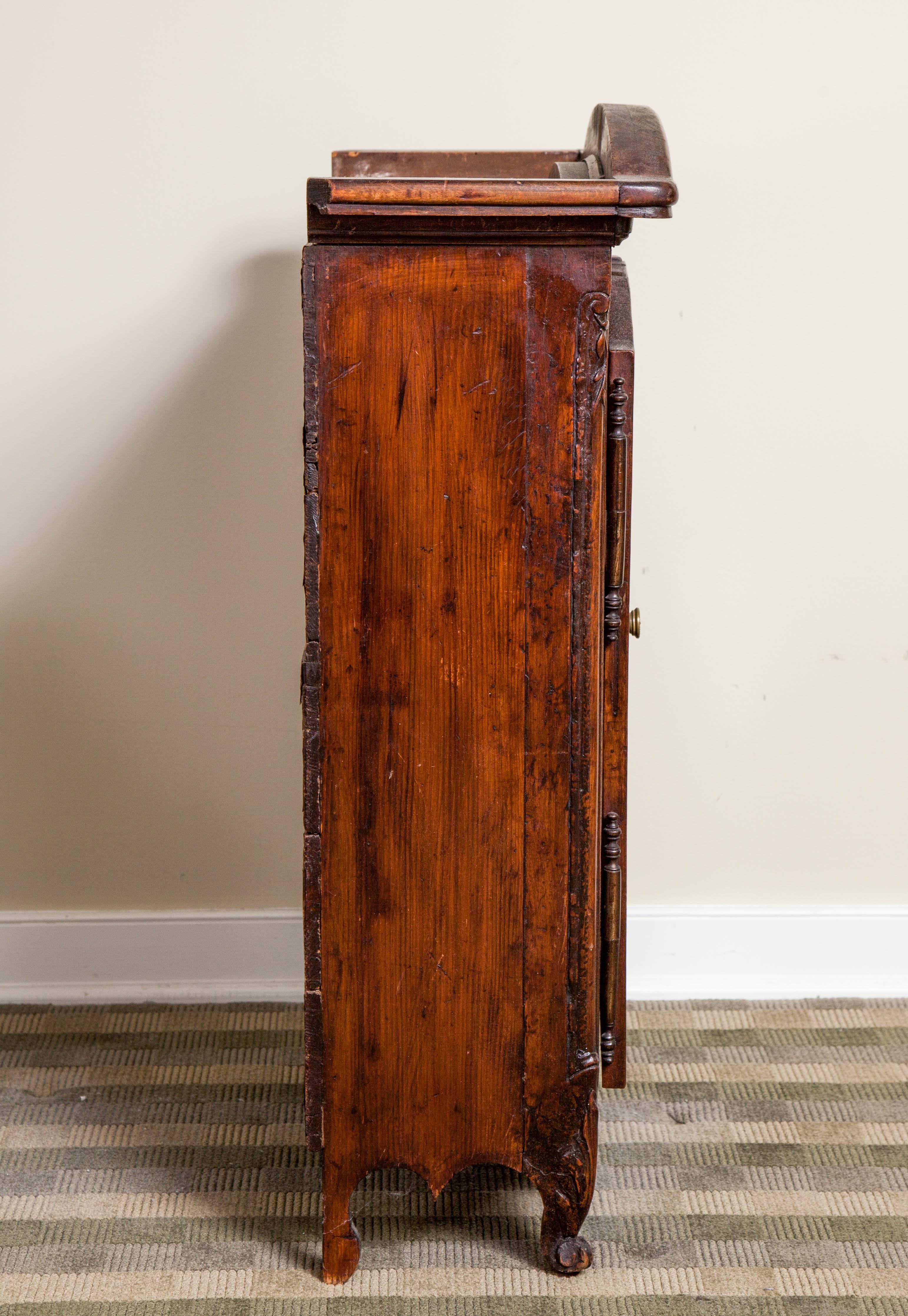 Miniature Louis XV Style Walnut Armoire, 19th Century For Sale 3