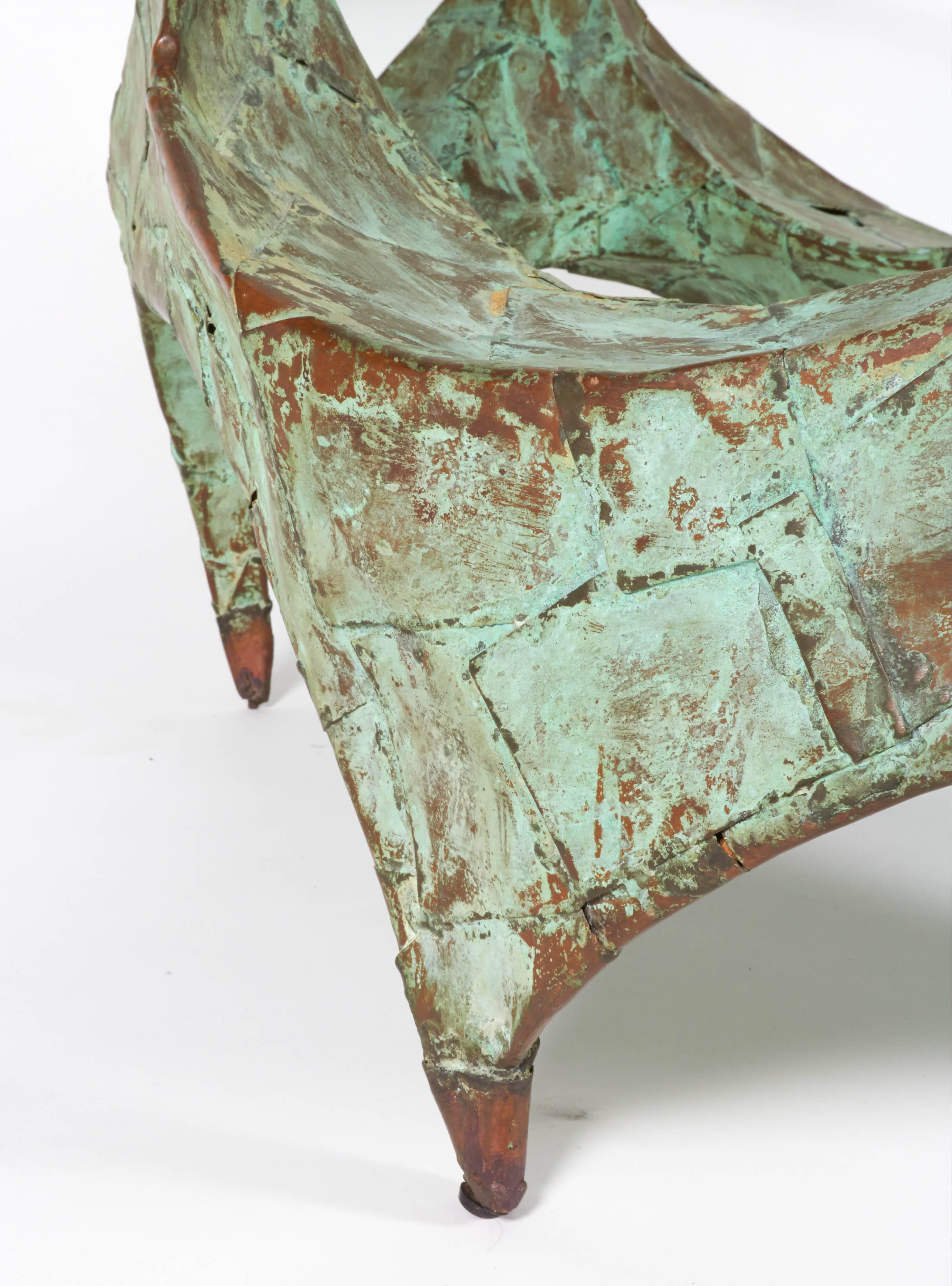 Paul Evans Hand-Hammered and Patinated Copper Studio Coffee Table, USA, 1960s In Good Condition In New York, NY