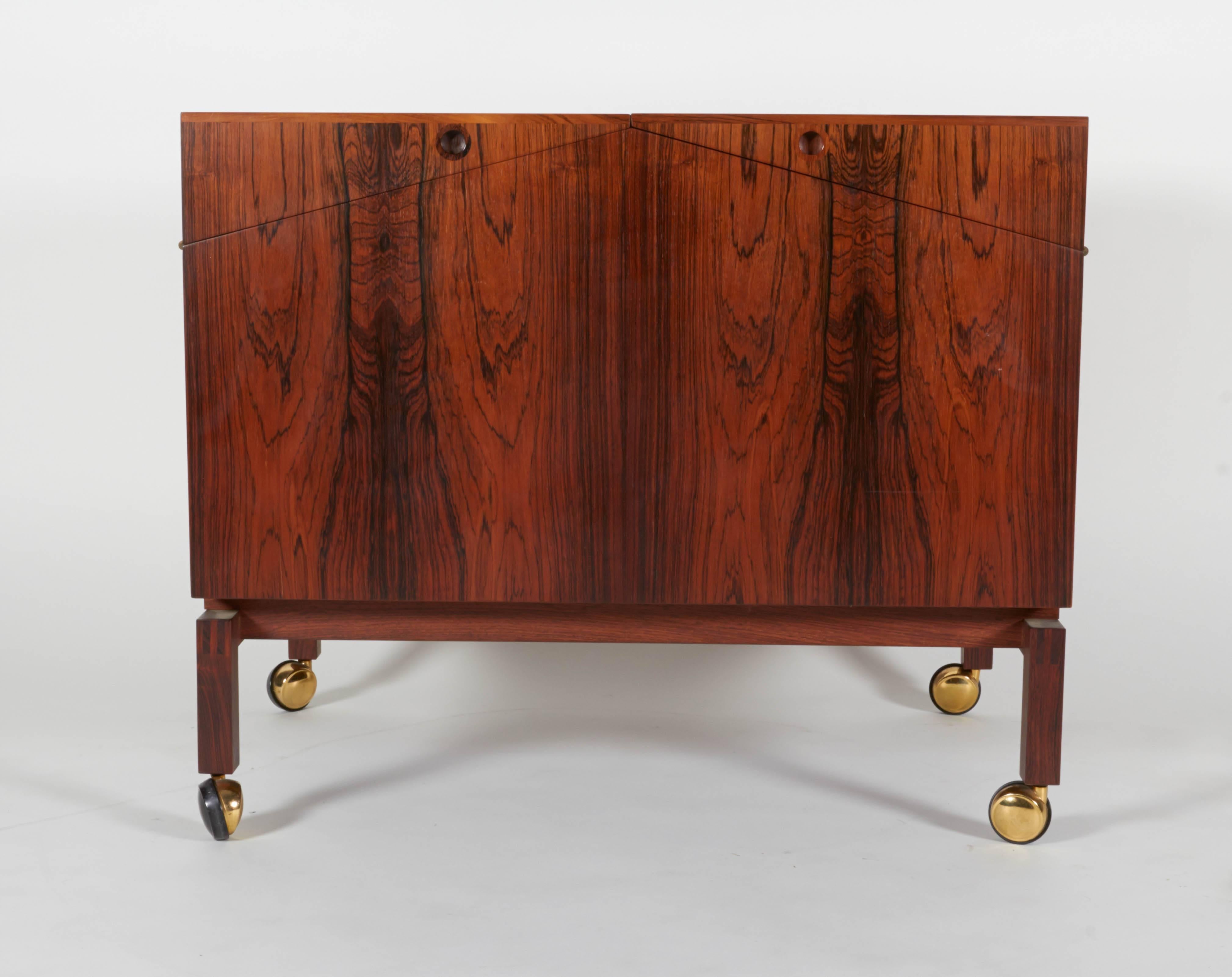 Mid-Century Modern Spectacular Rosewood Kai Kristiansen Bar Cabinet