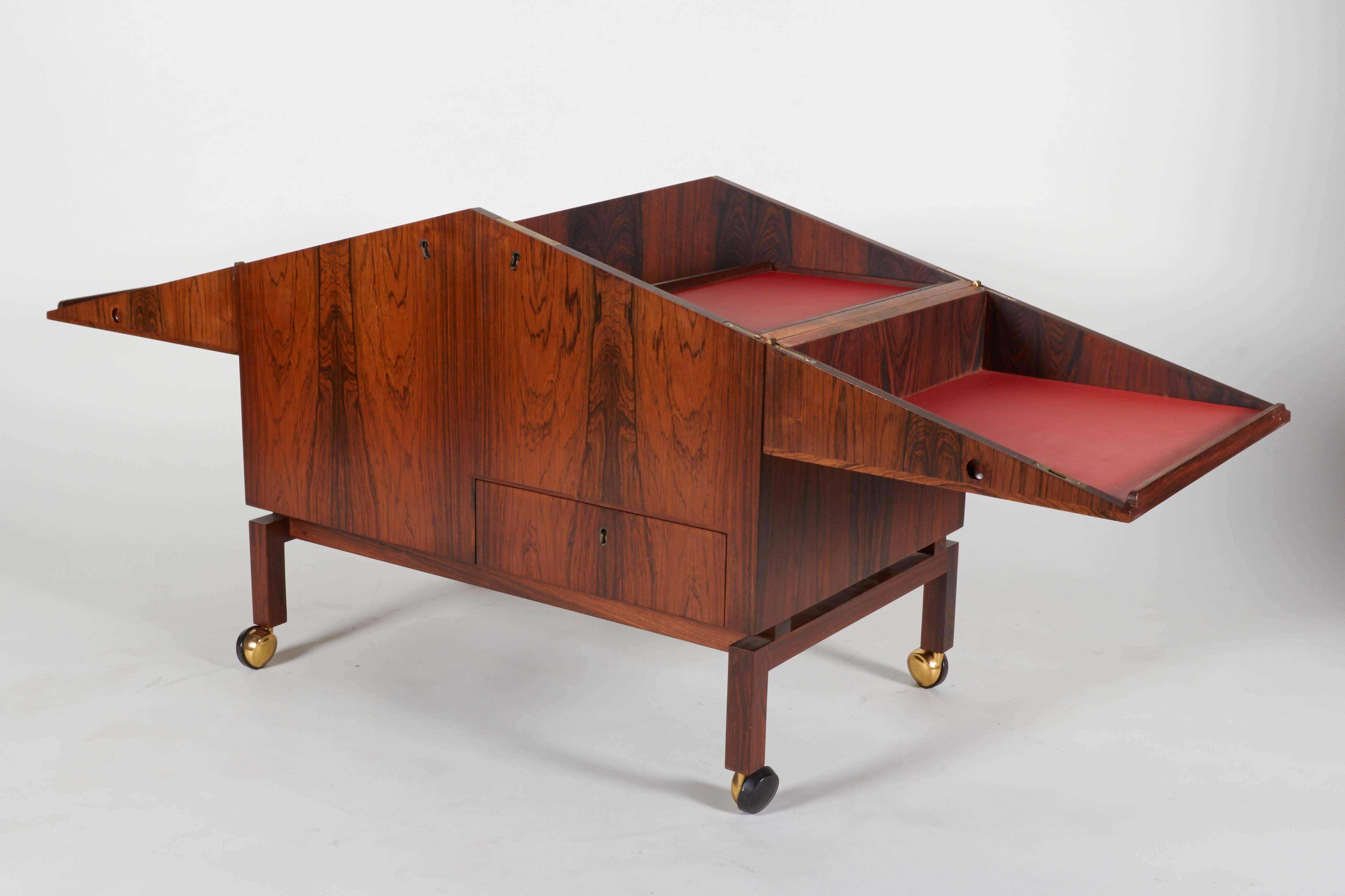 Danish Spectacular Rosewood Kai Kristiansen Bar Cabinet