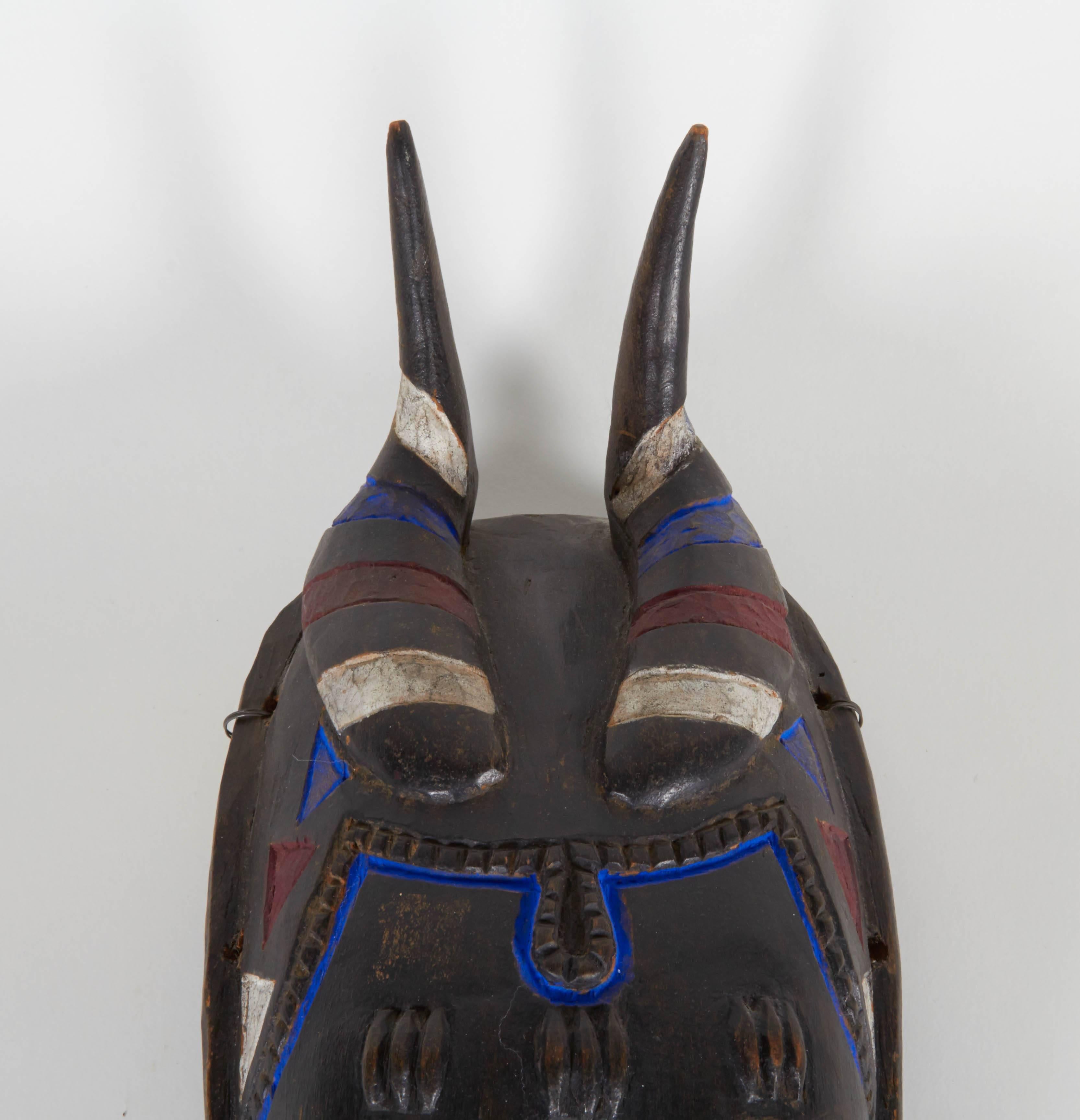 African Guro Zamble (Antelope) Mask from Ivory Coast