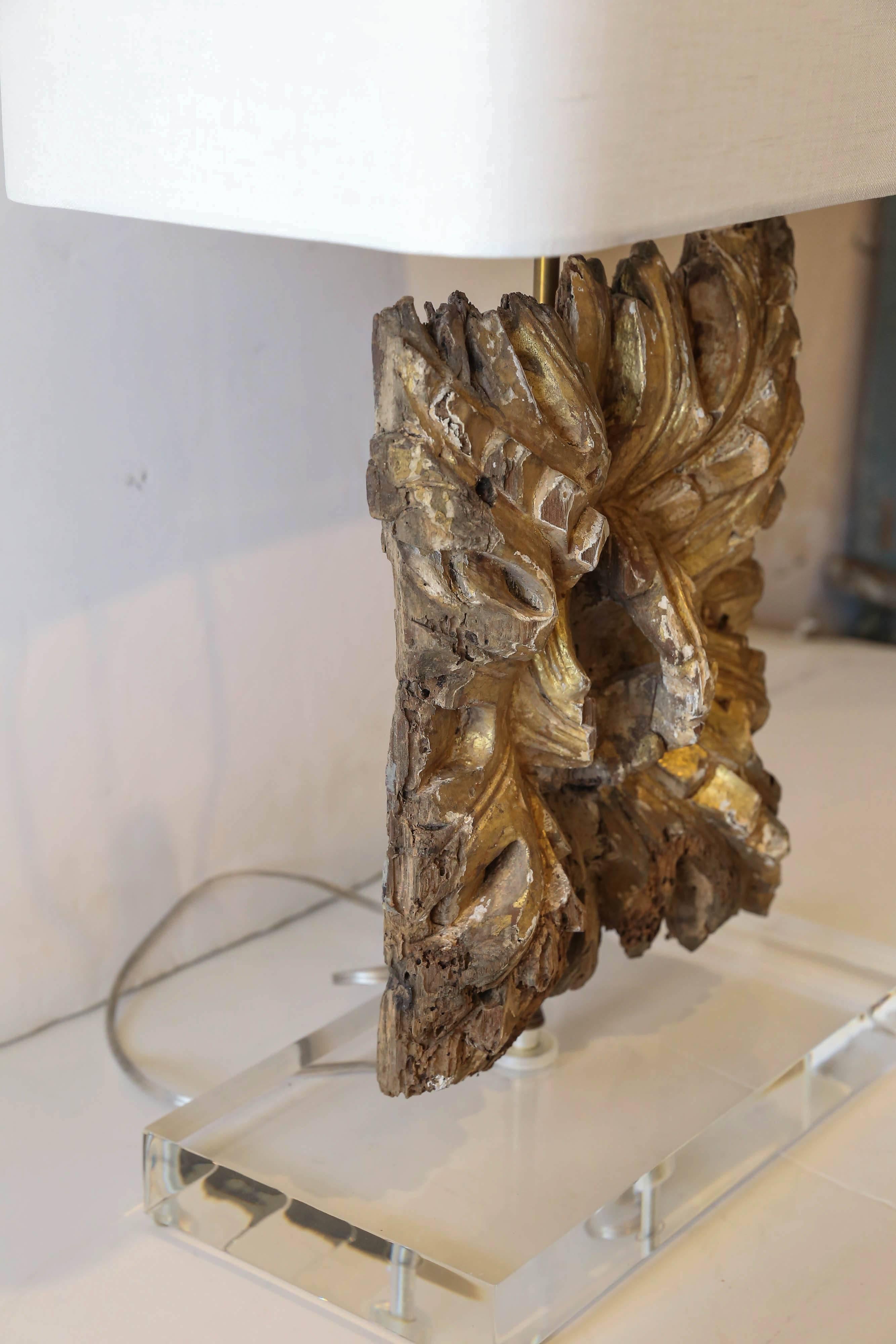 Neoclassical 18th Century Architectural Fragment as Table Lamp
