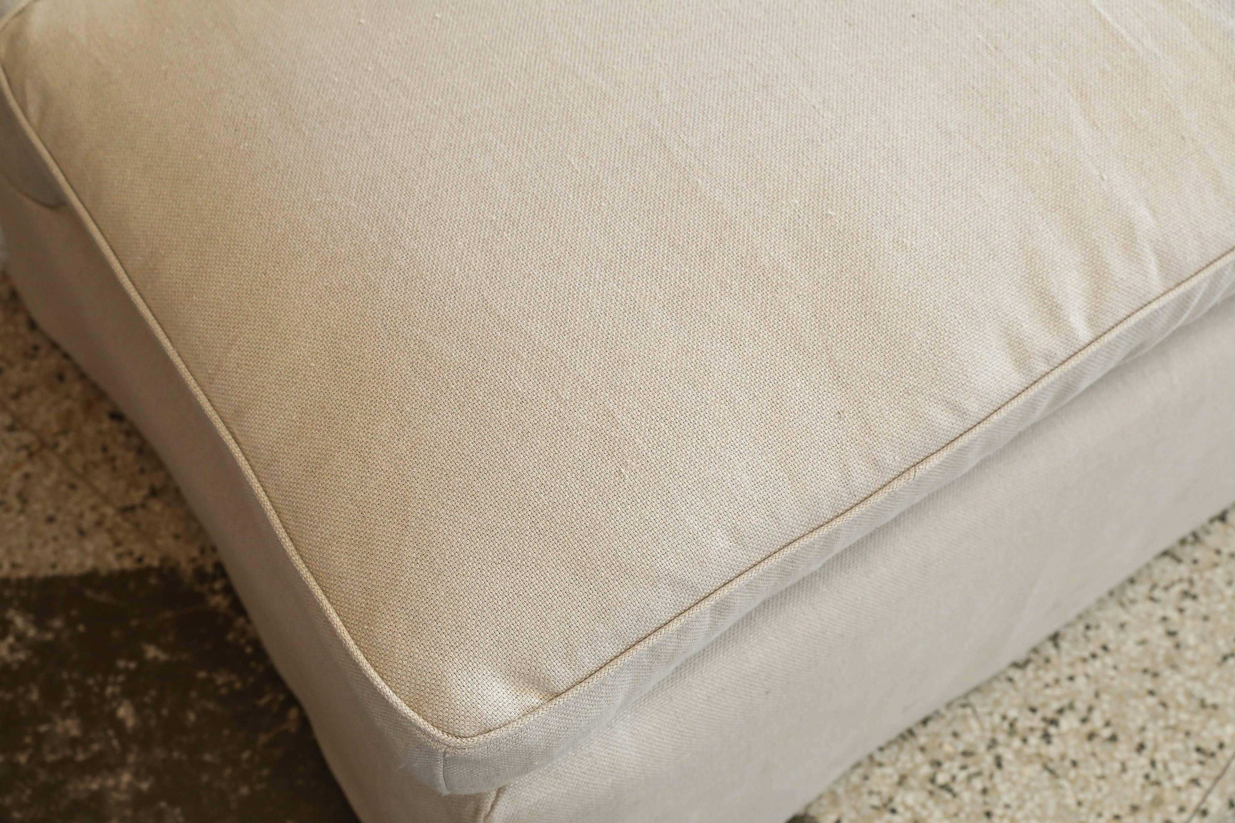 American Pair of Vintage Low Armless Sofa