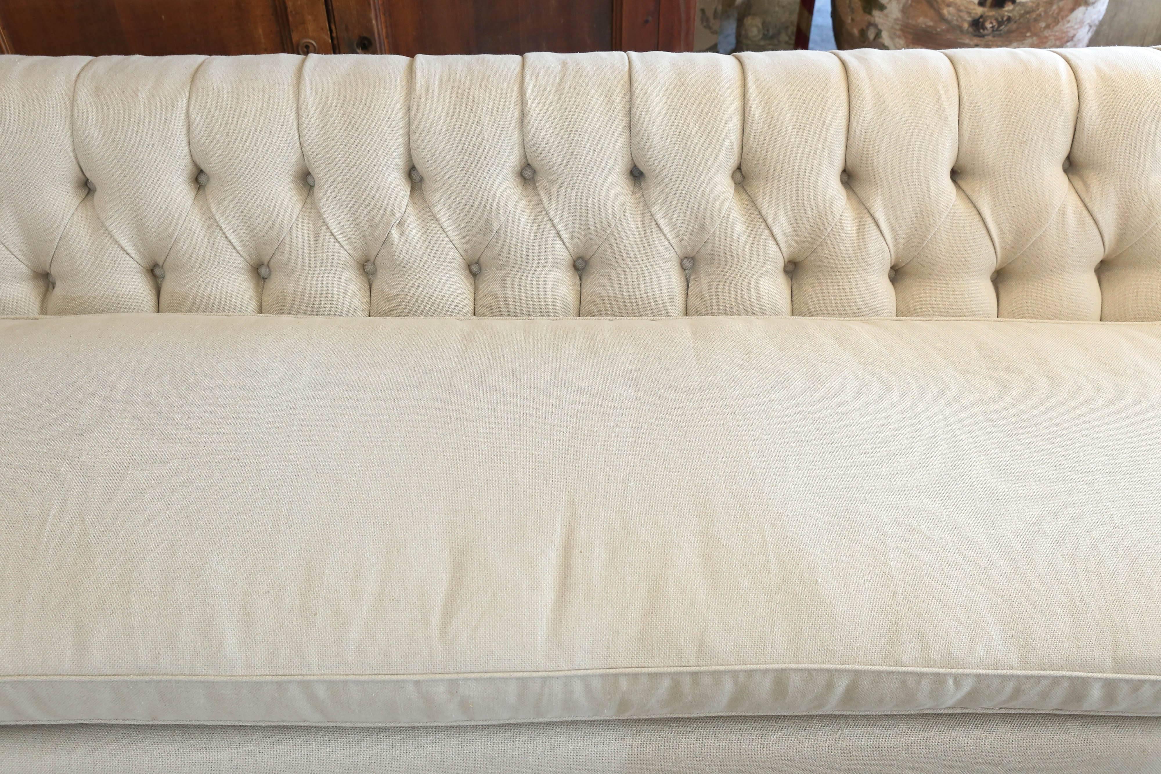 Pair of Vintage Low Armless Sofa In Excellent Condition In Houston, TX