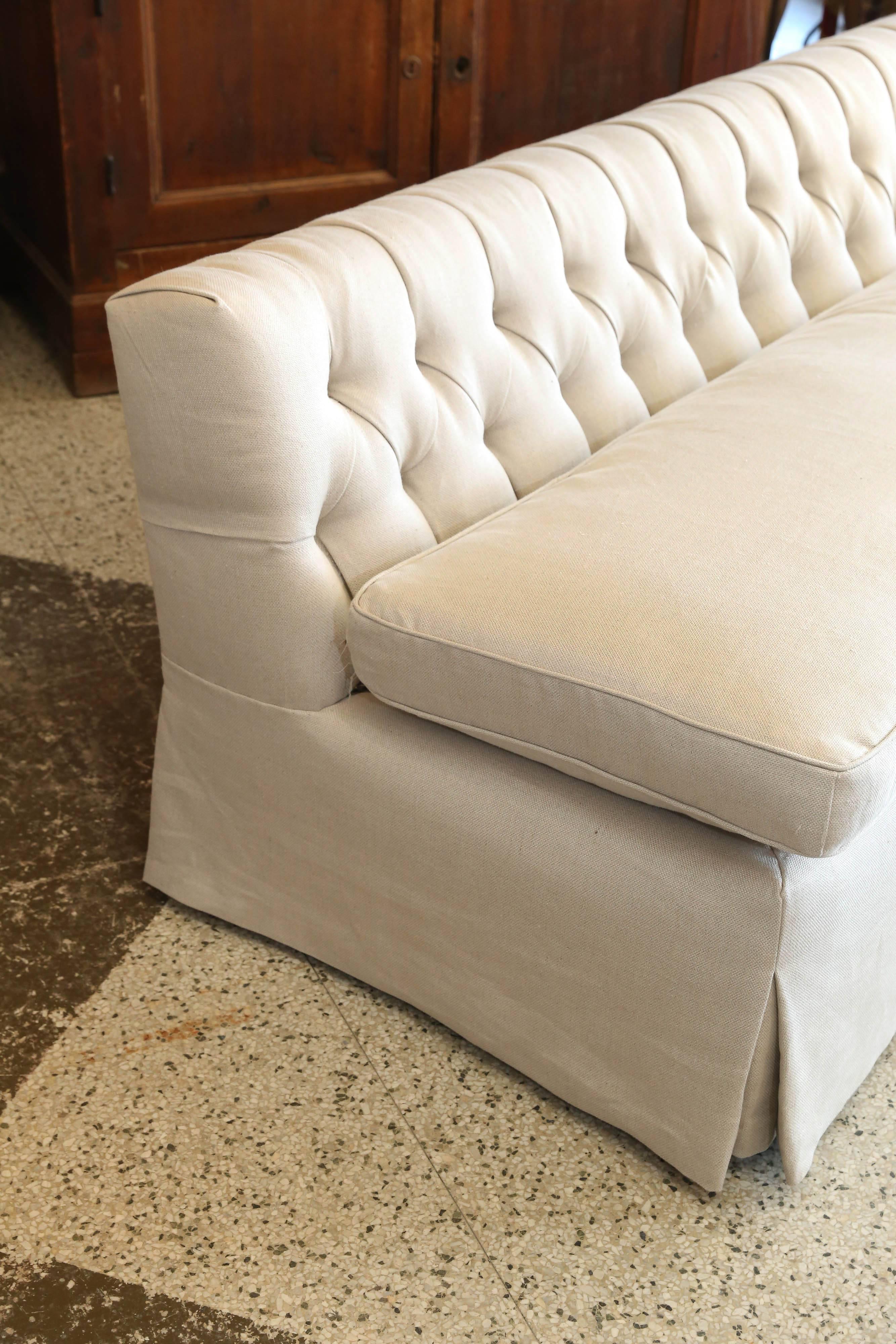 Late 20th Century Pair of Vintage Low Armless Sofa
