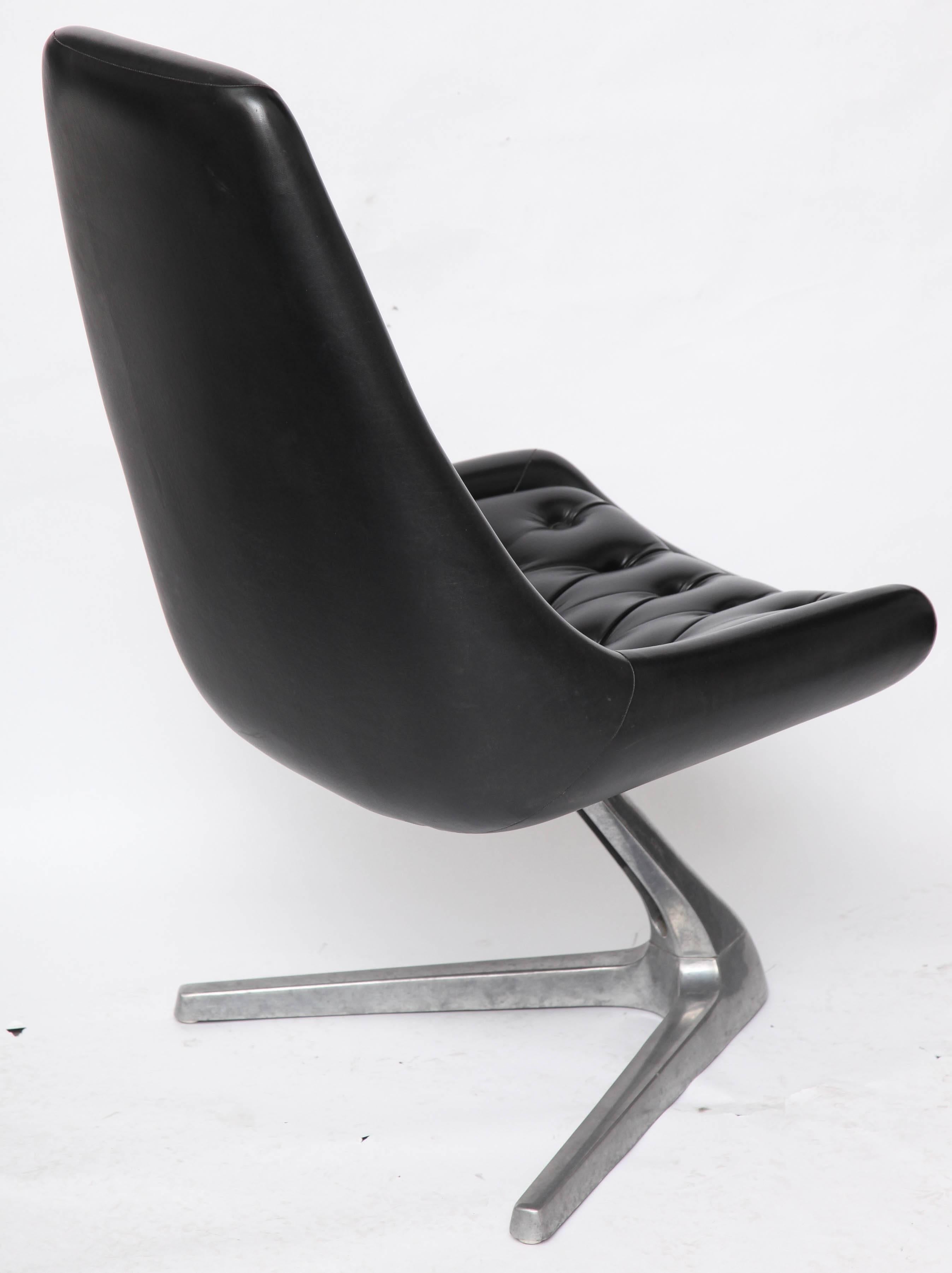 Late 20th Century Set of Four Modernist 1970s Futuristic Chairs