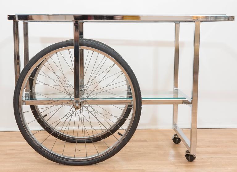Canadian Designed Bar Cart in Chrome from the 1970s at 1stdibs