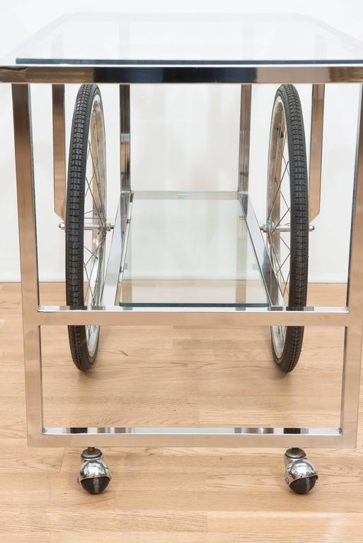 Canadian Designed Bar Cart in Chrome from the 1970s at 1stdibs